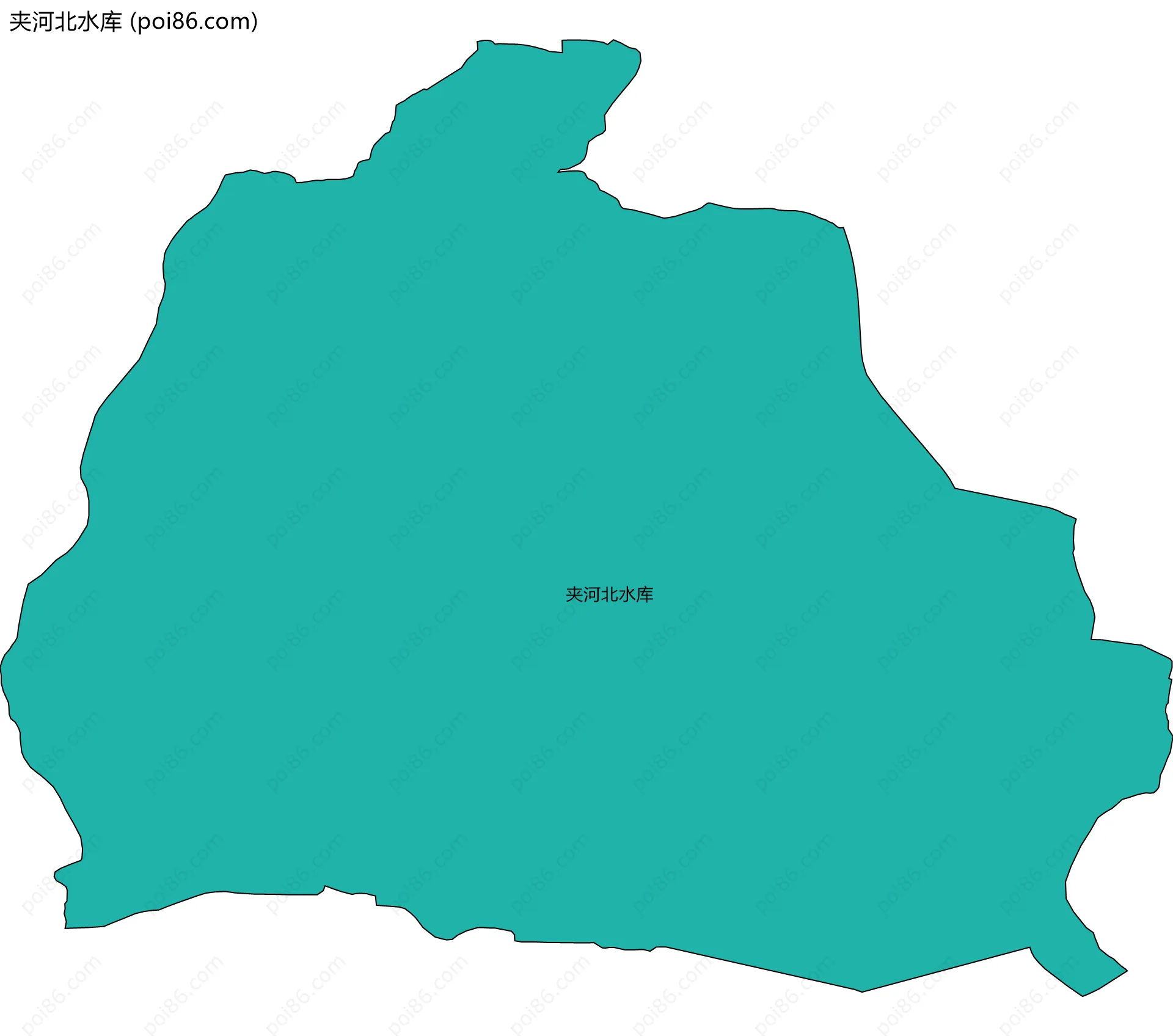 夹河北水库边界地图