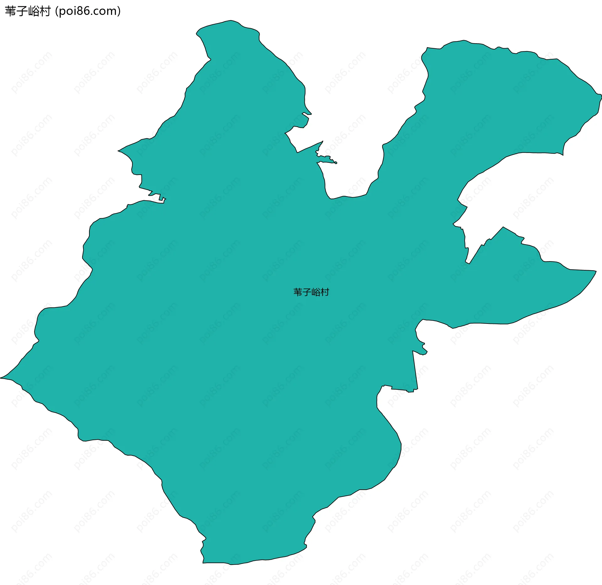 苇子峪村边界地图