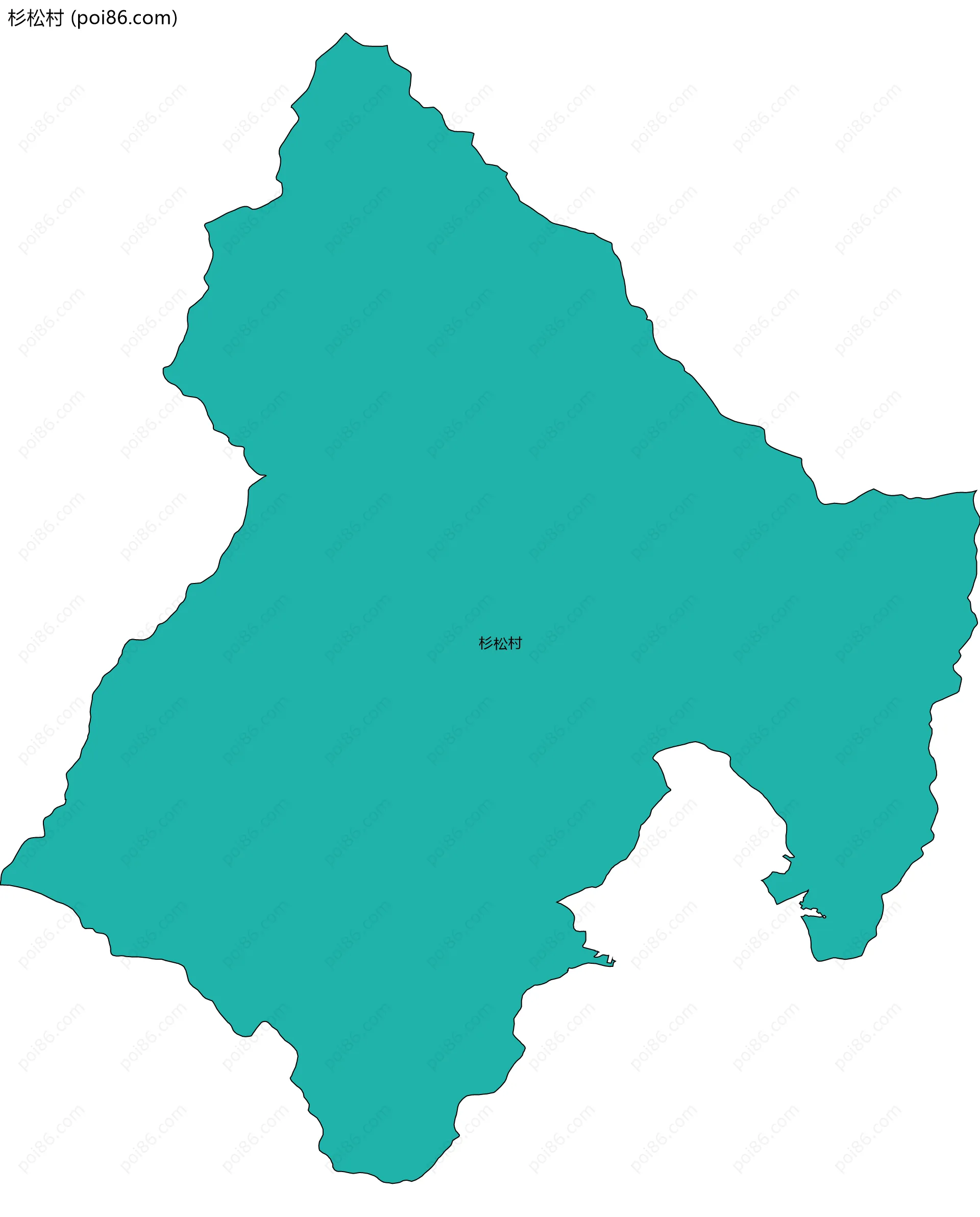 杉松村边界地图