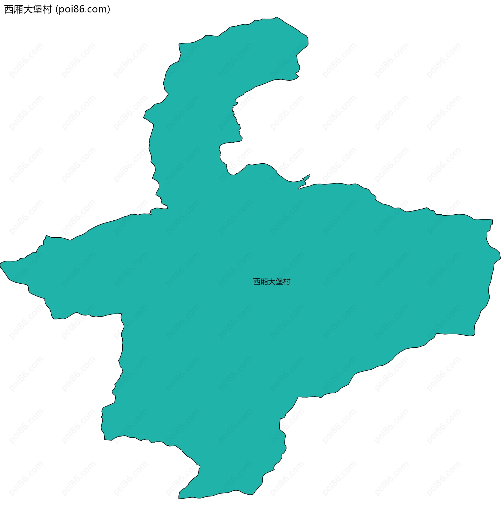 西厢大堡村边界地图