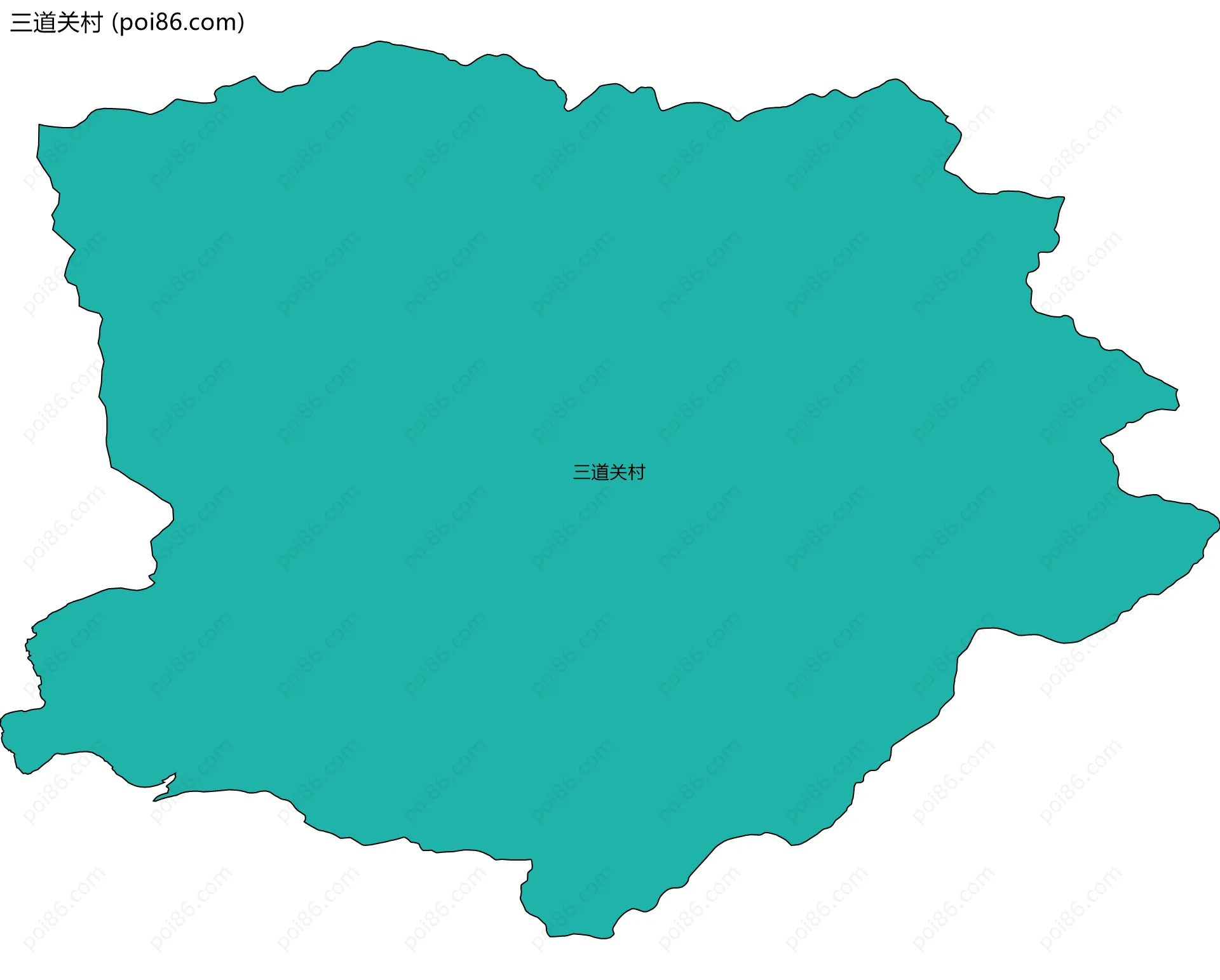 三道关村边界地图