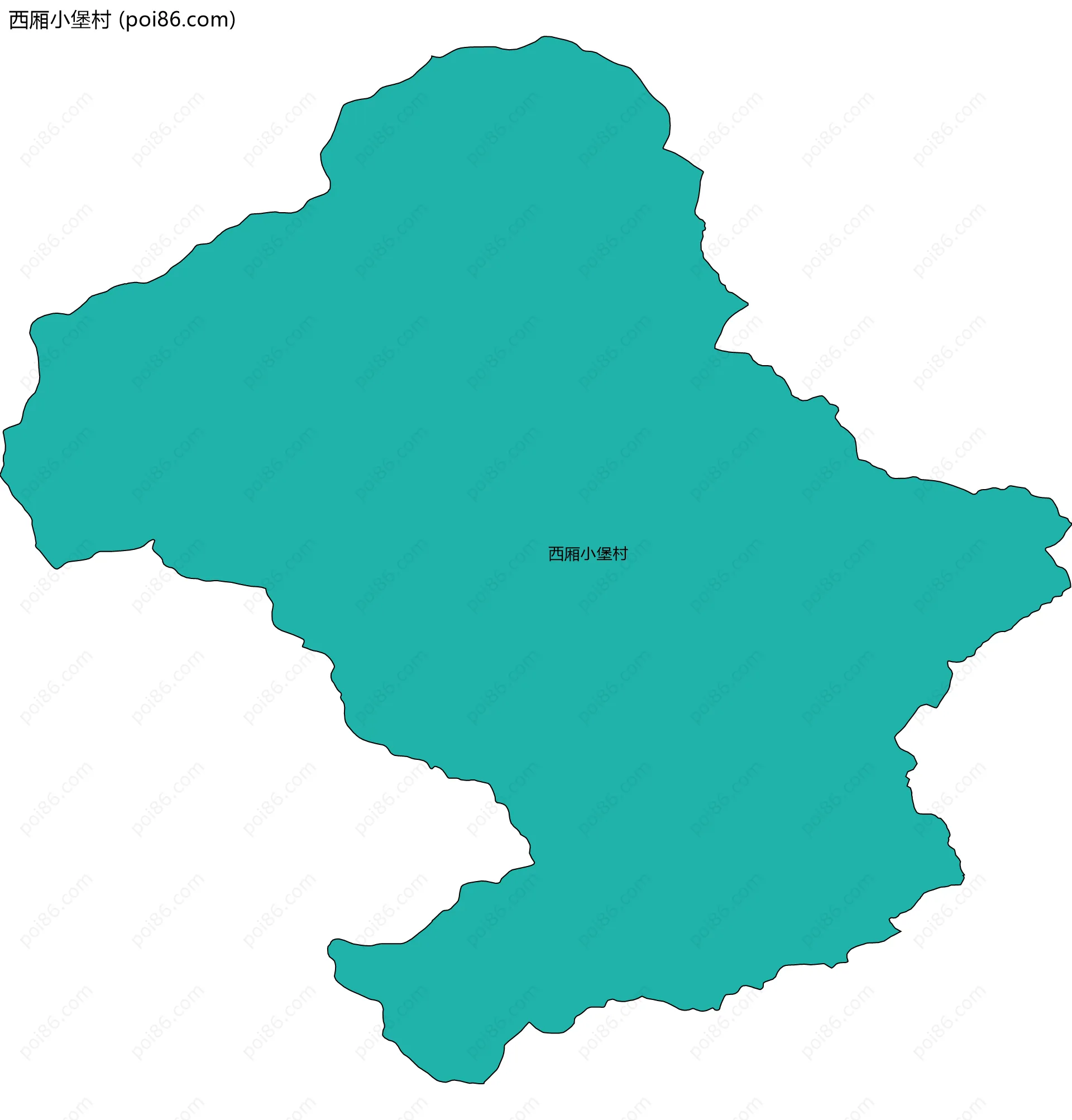 西厢小堡村边界地图