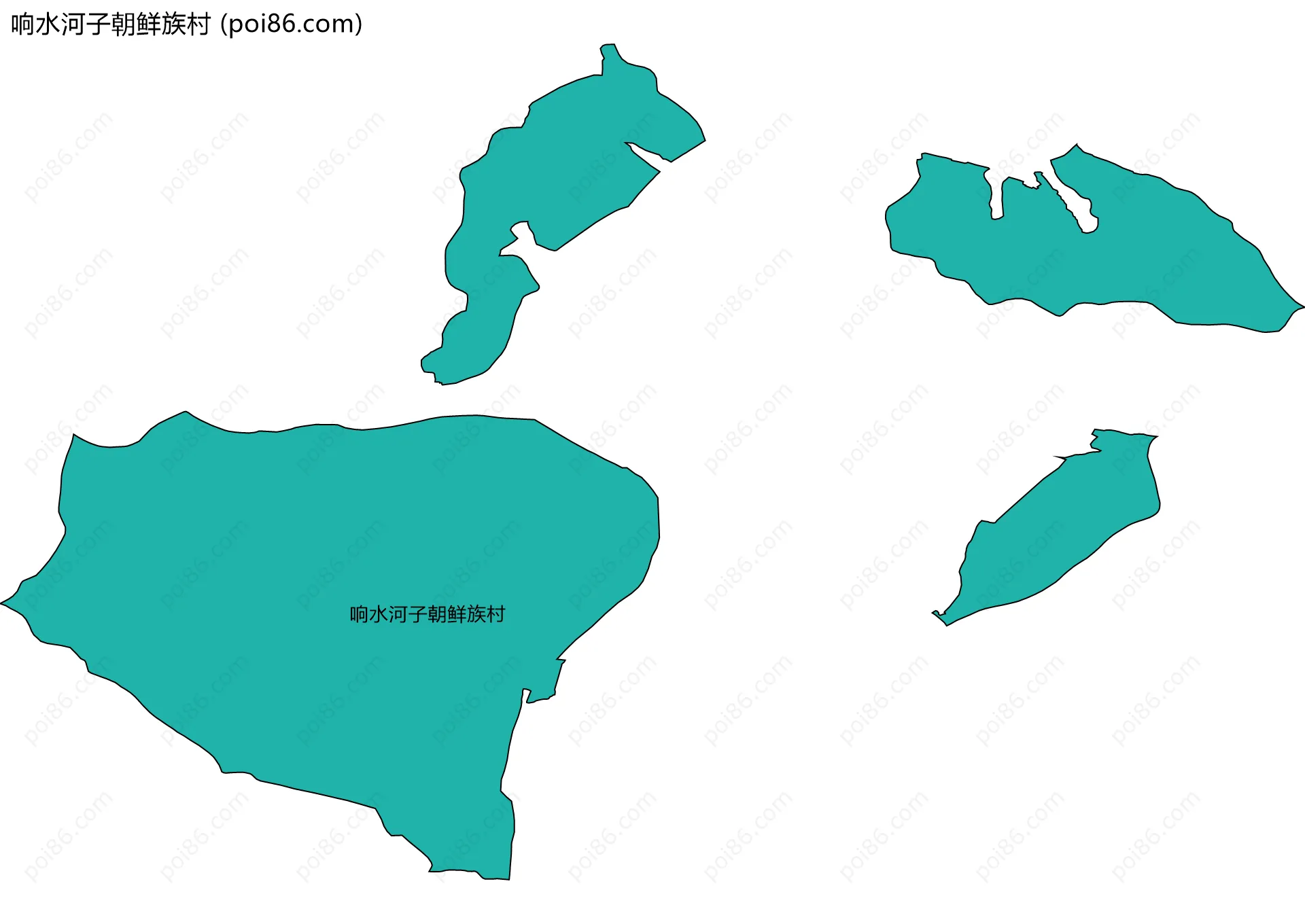响水河子朝鲜族村边界地图
