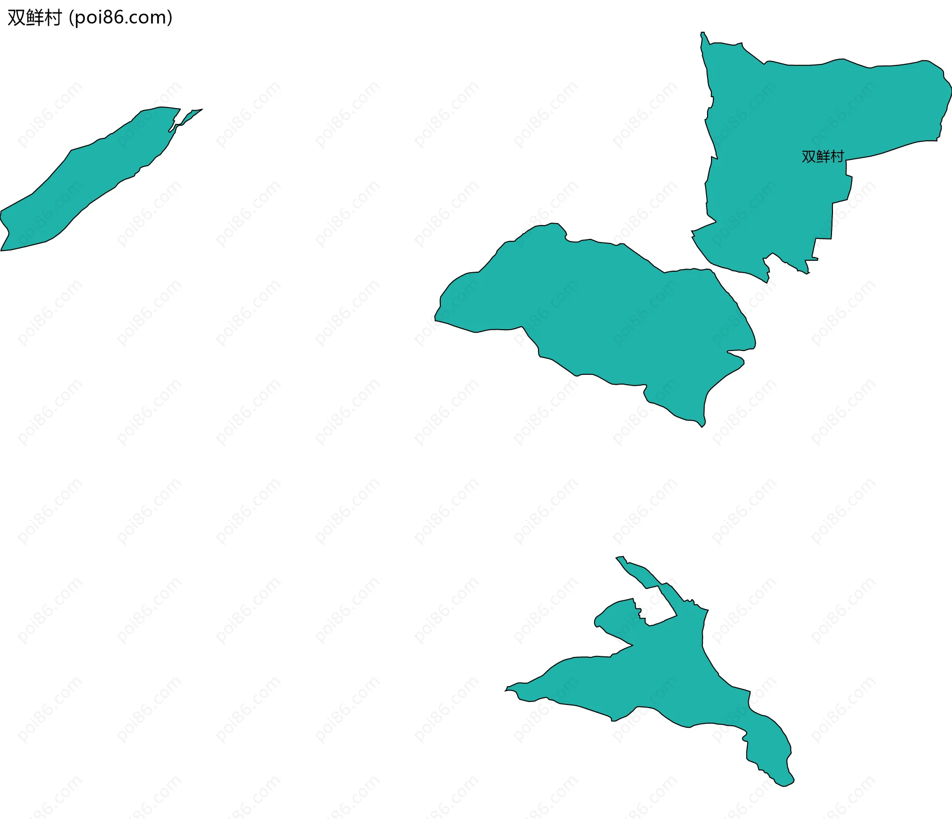 双鲜村边界地图