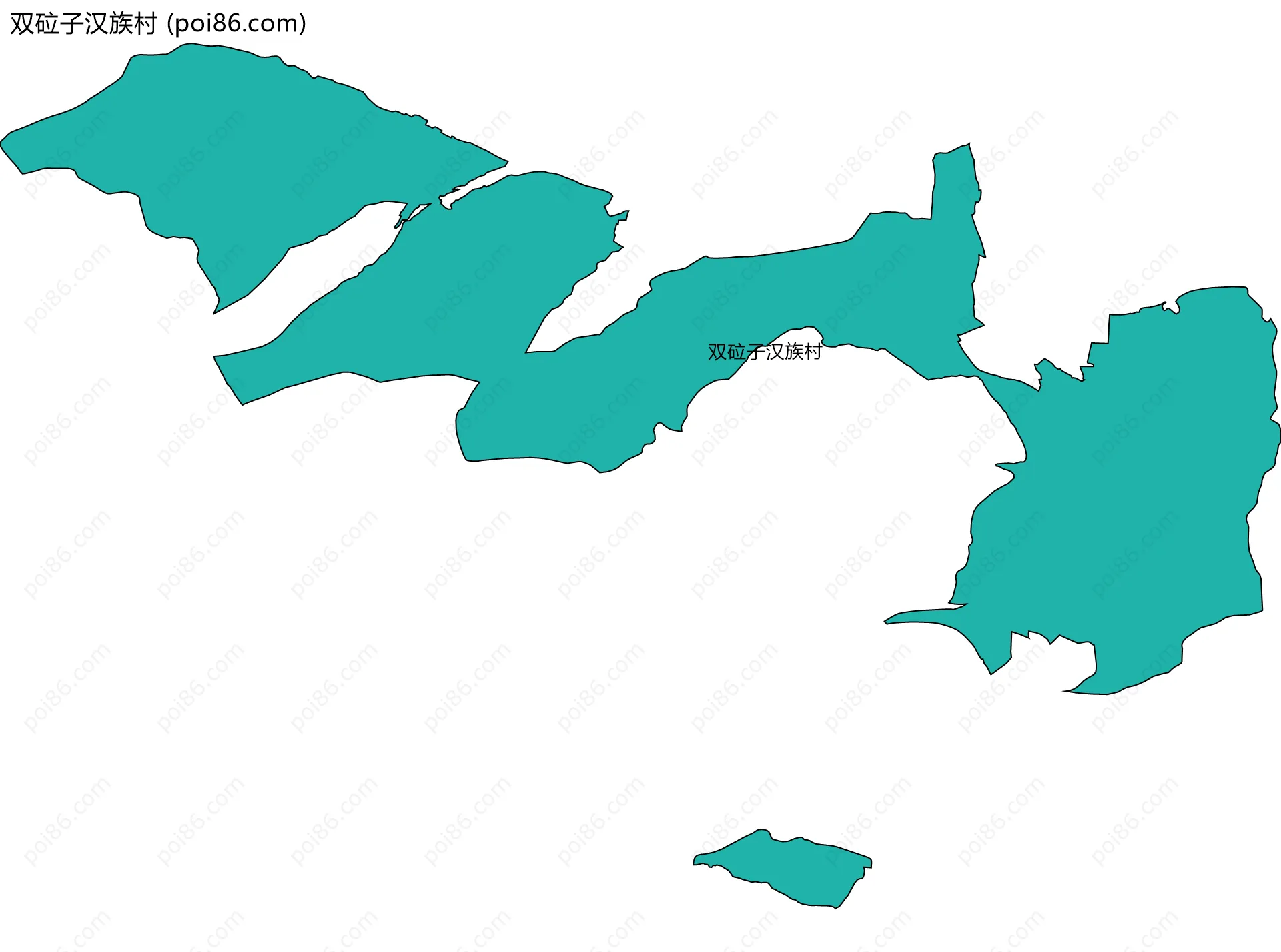 双砬子汉族村边界地图