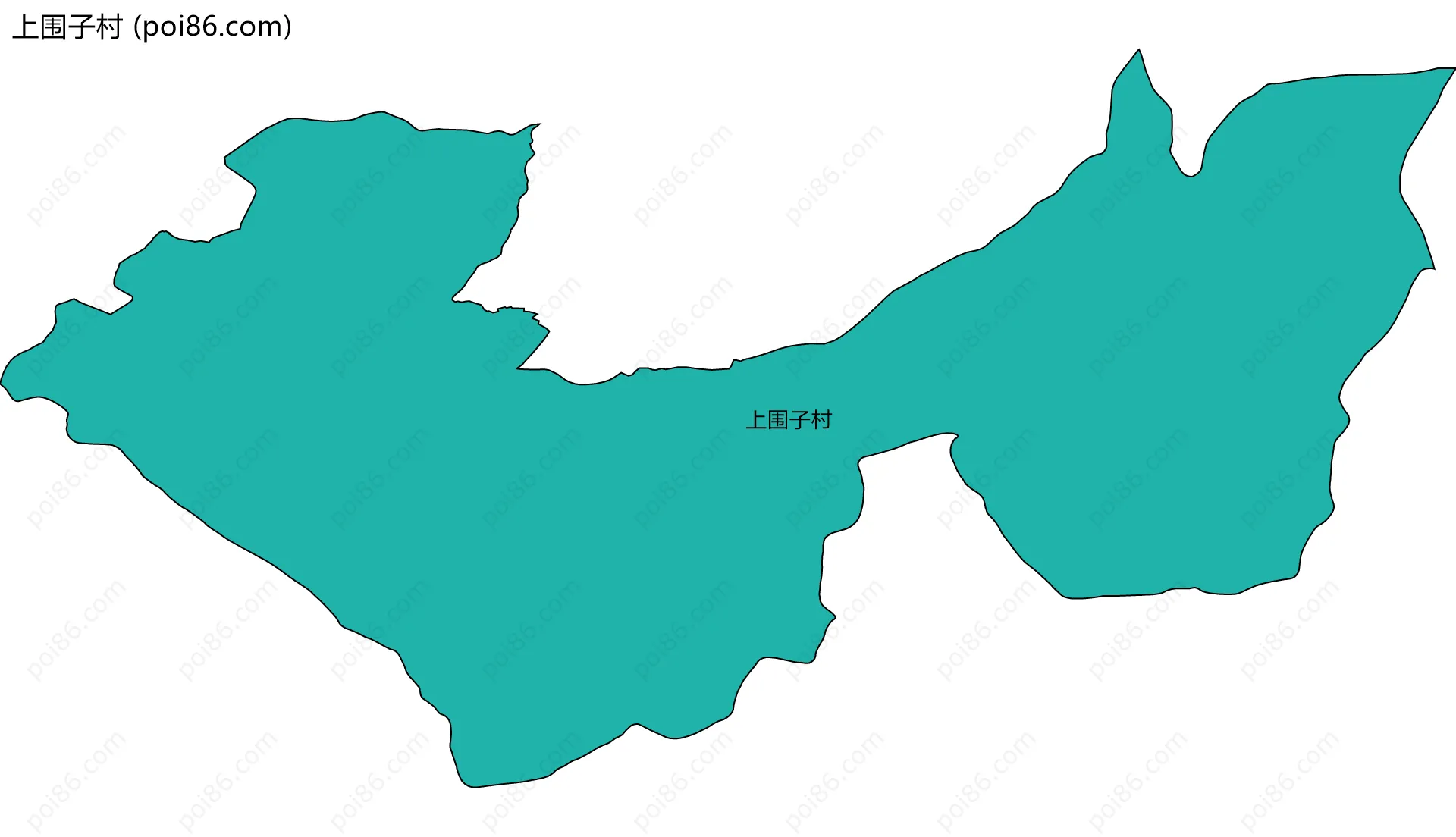 上围子村边界地图