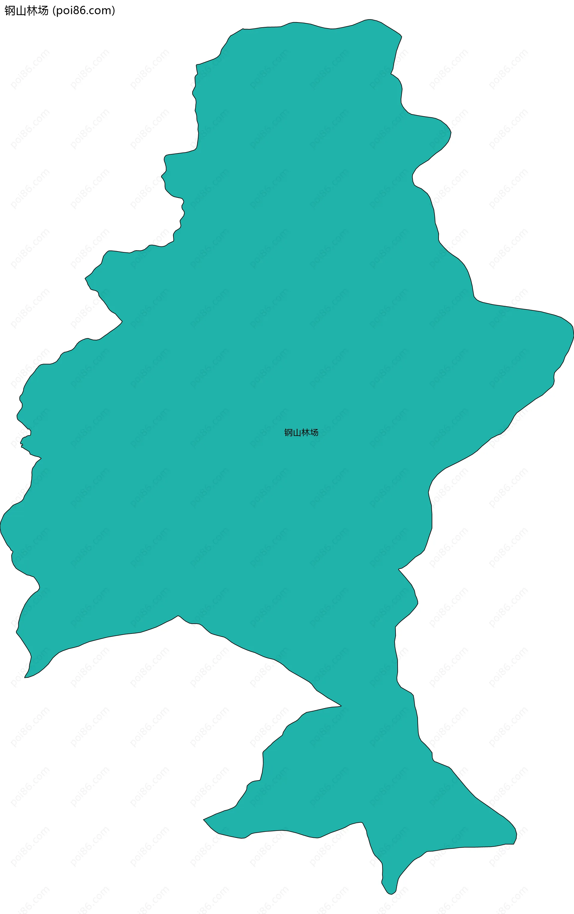 钢山林场边界地图