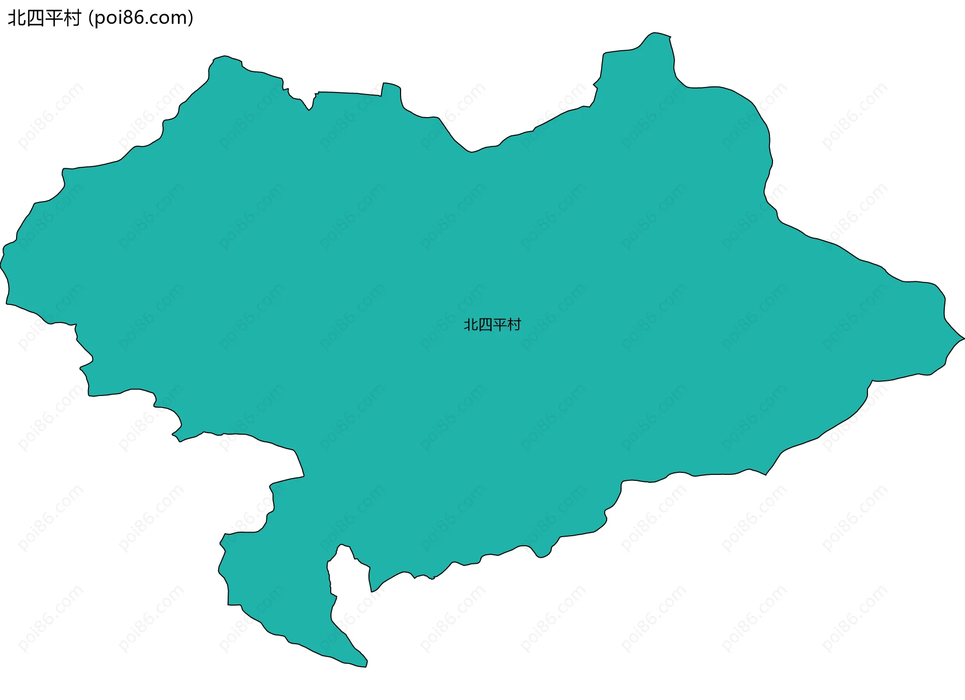 北四平村边界地图