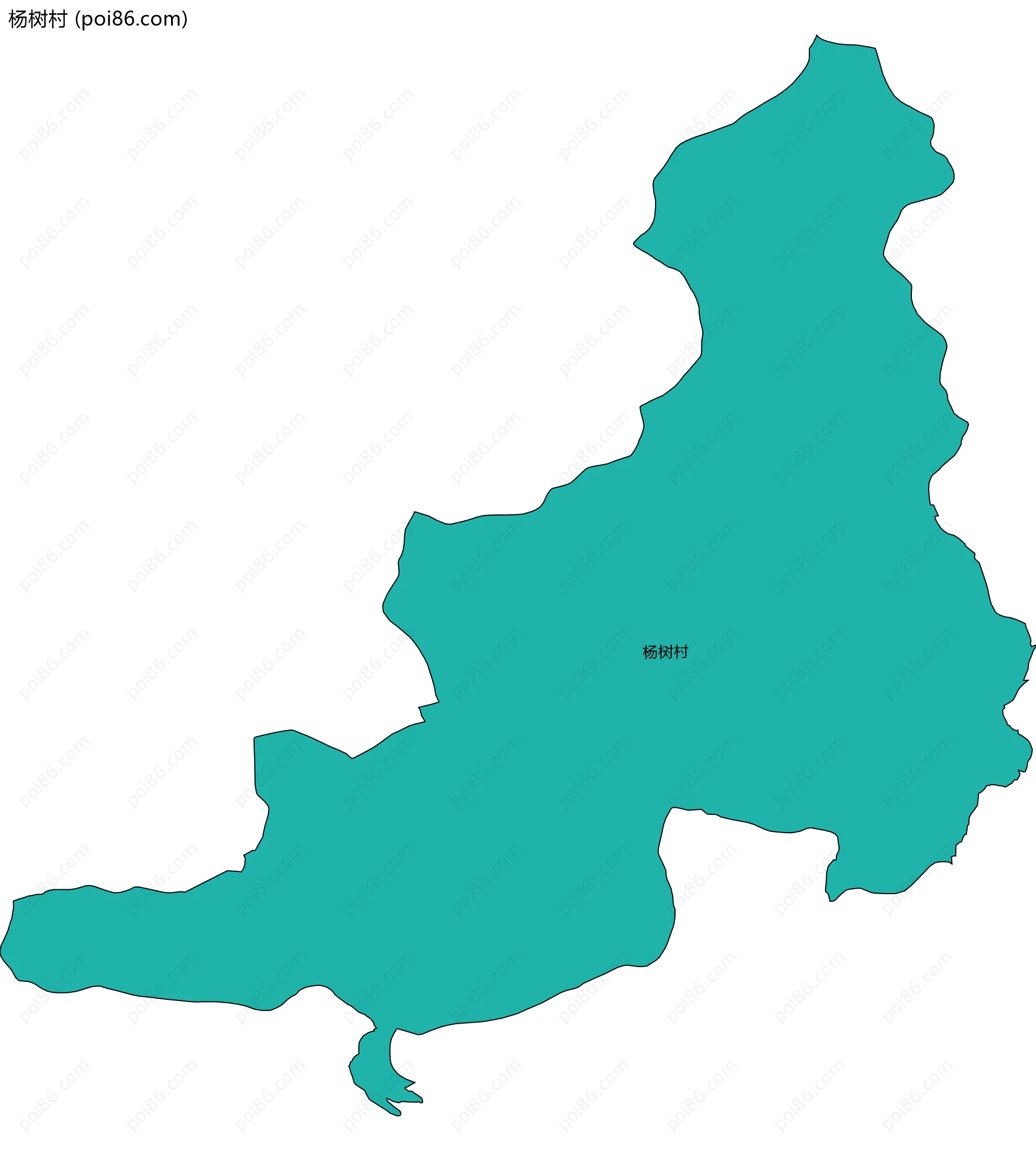 杨树村边界地图