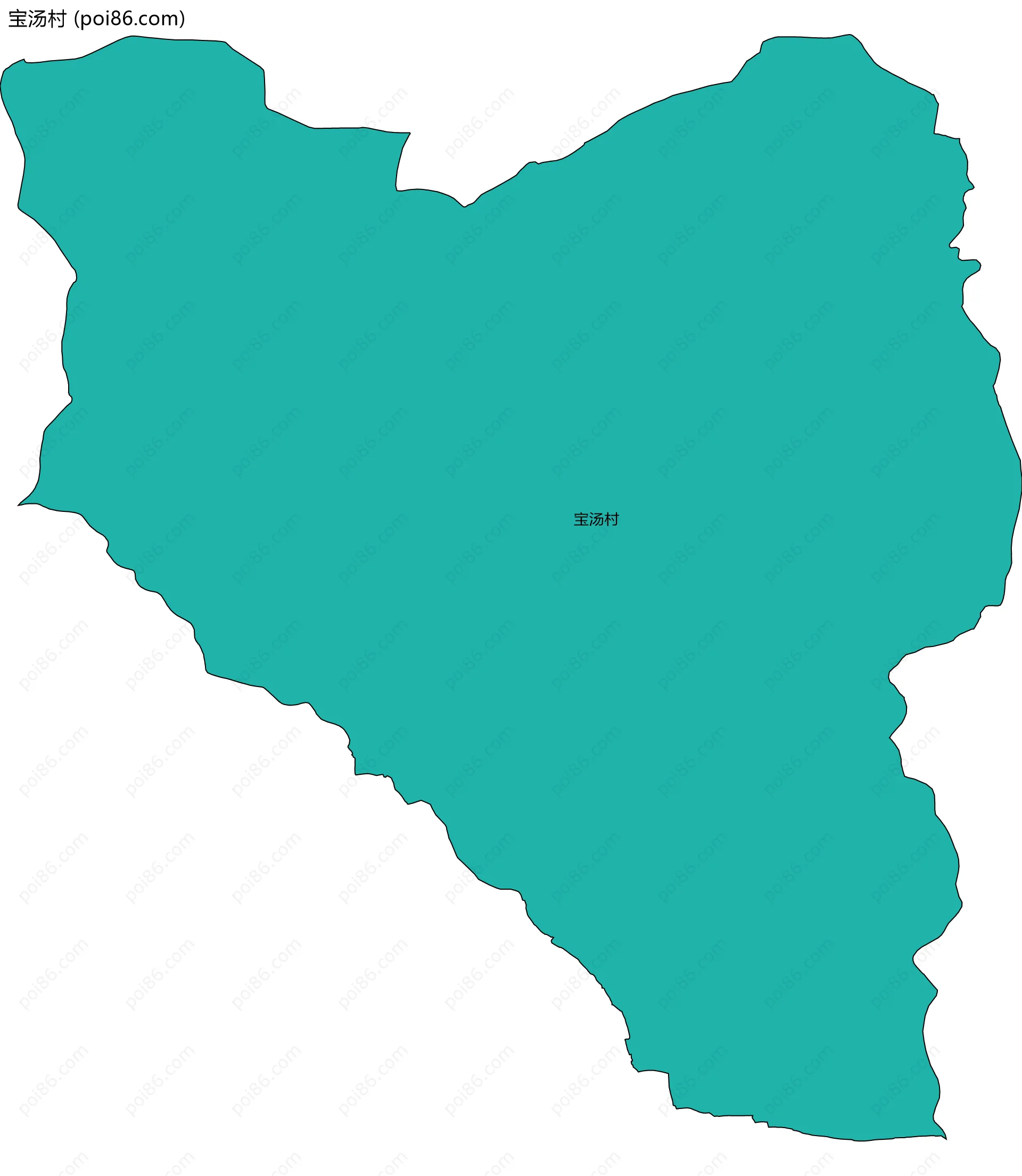 宝汤村边界地图