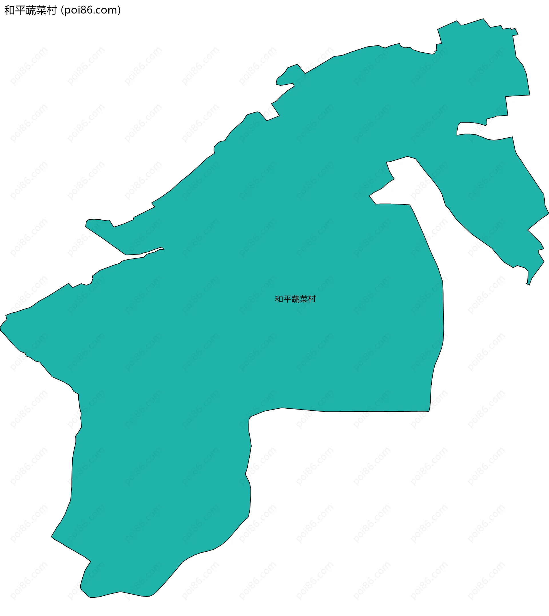 和平蔬菜村边界地图