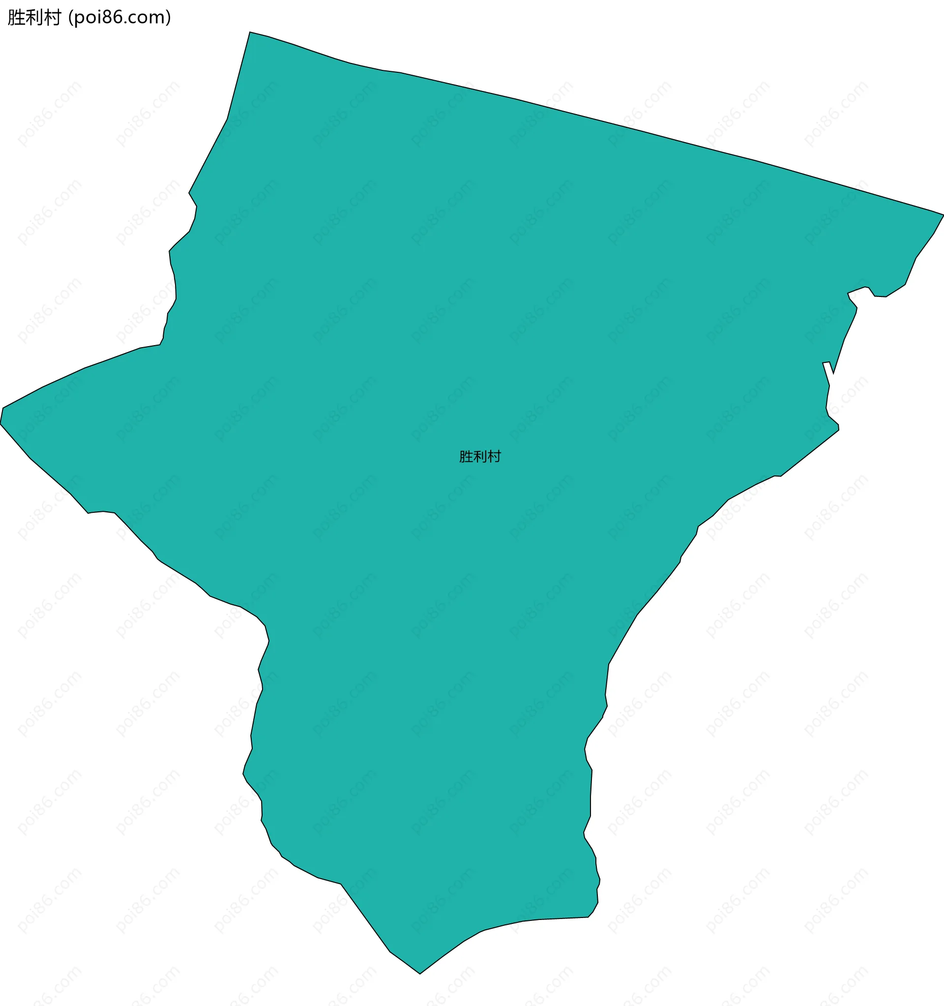 胜利村边界地图