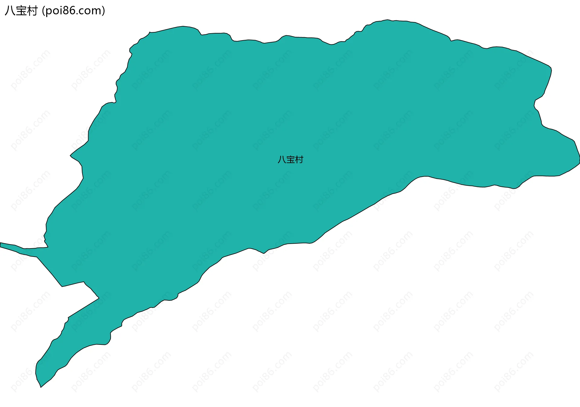 八宝村边界地图