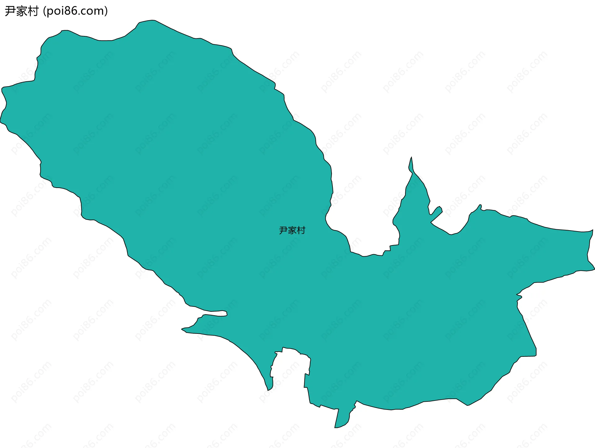 尹家村边界地图