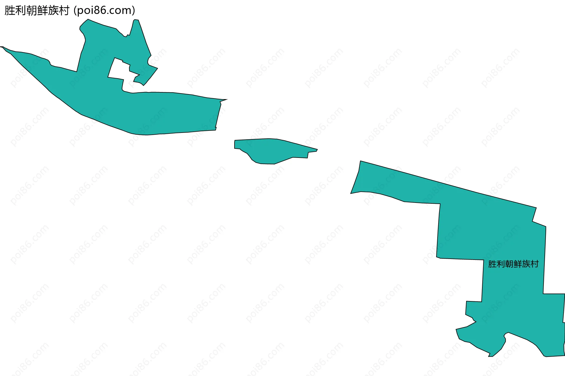 胜利朝鲜族村边界地图