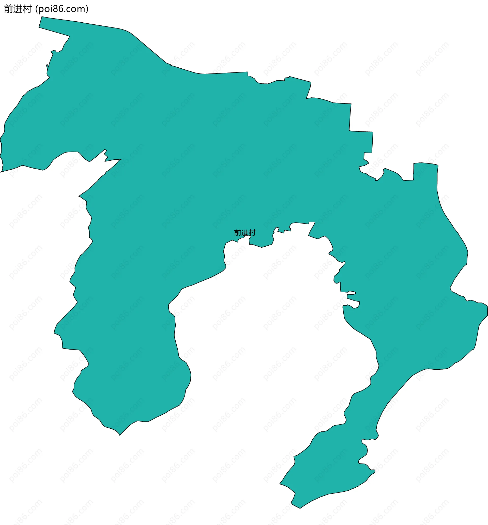 前进村边界地图