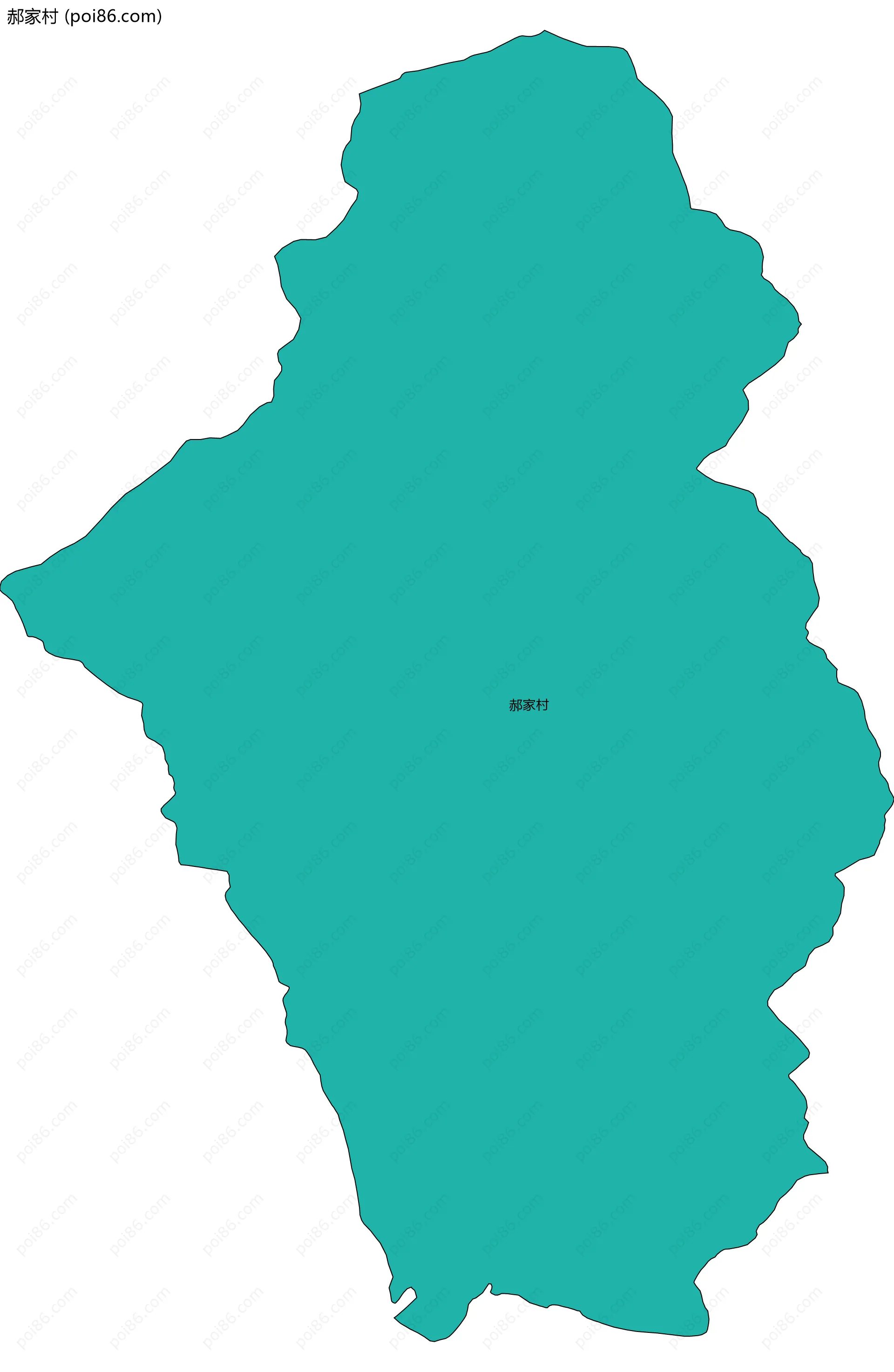 郝家村边界地图