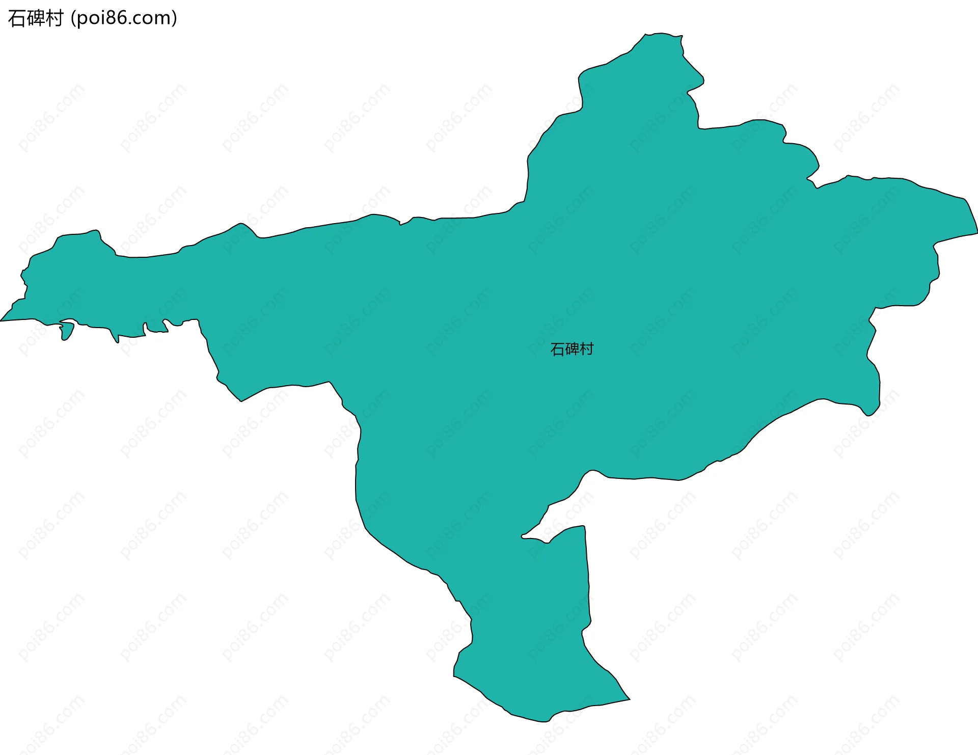 石碑村边界地图