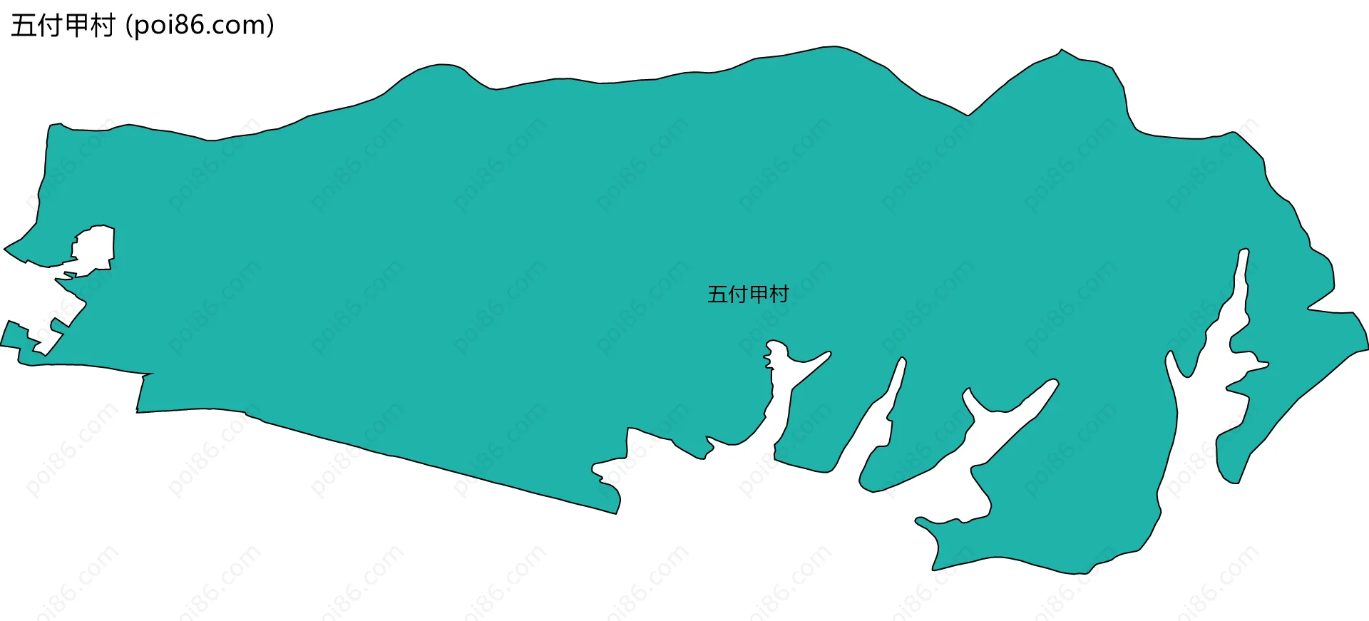 五付甲村边界地图