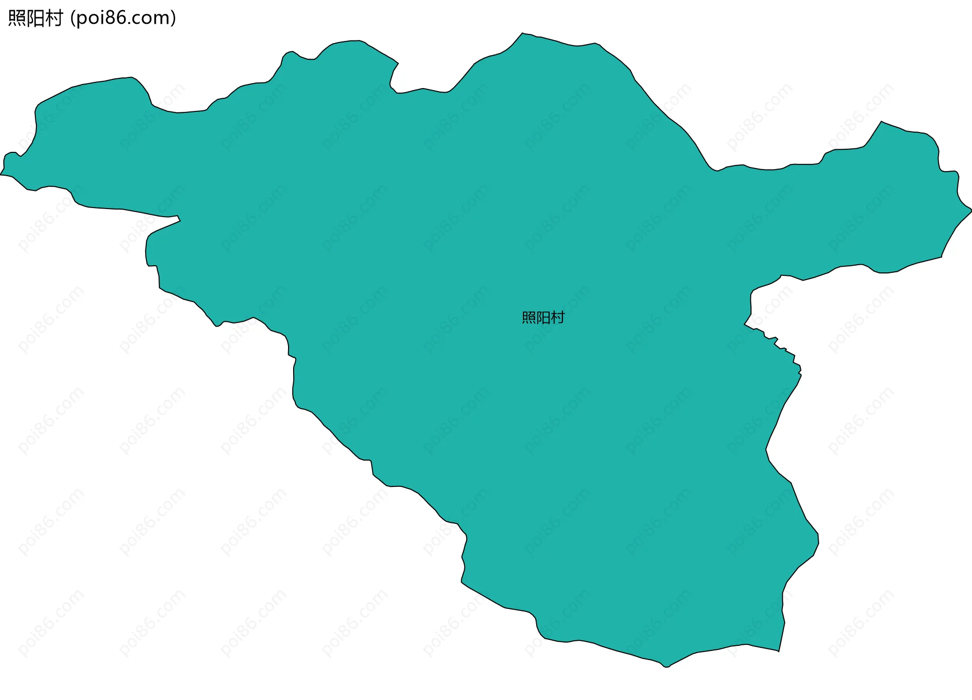 照阳村边界地图