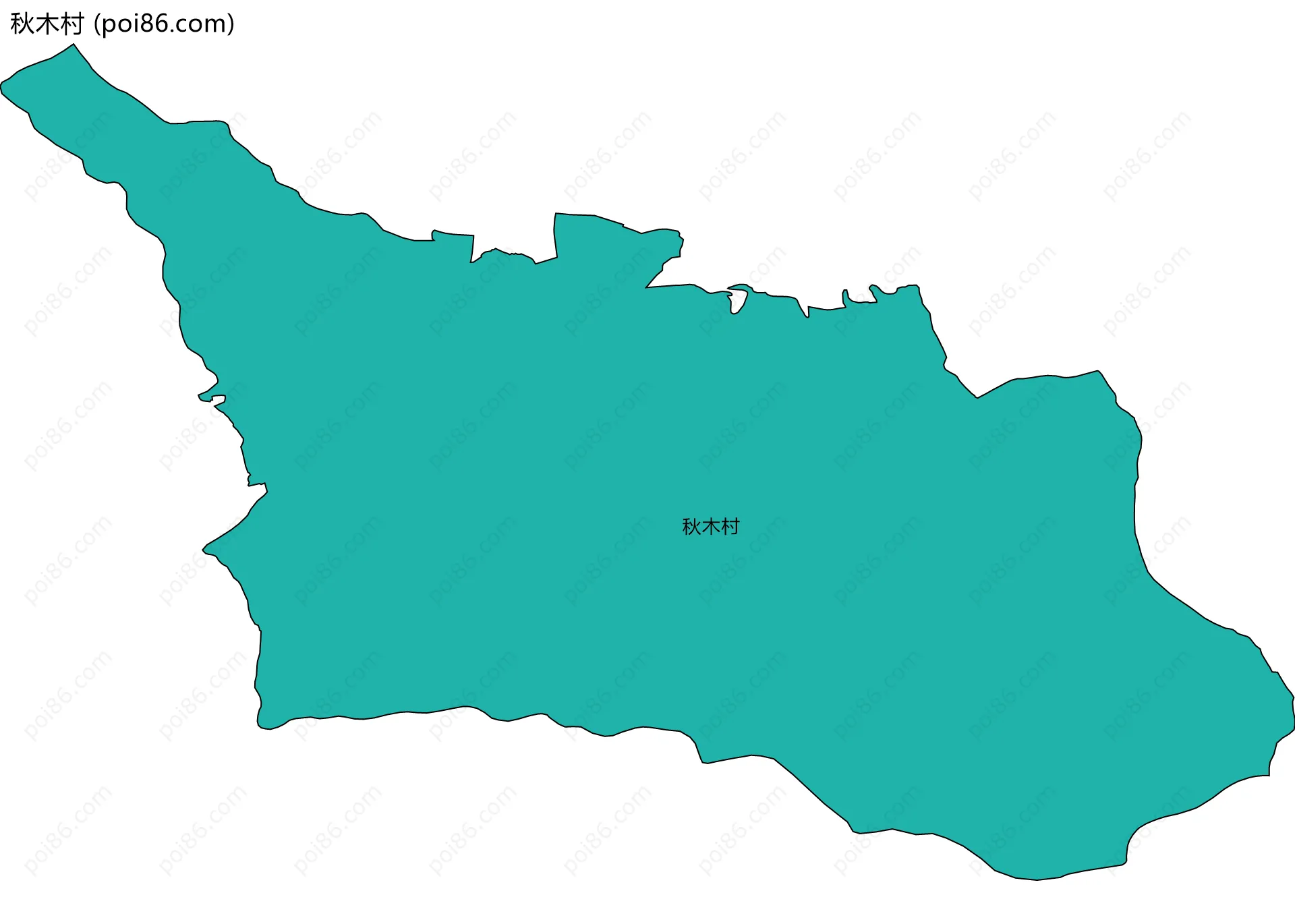 秋木村边界地图