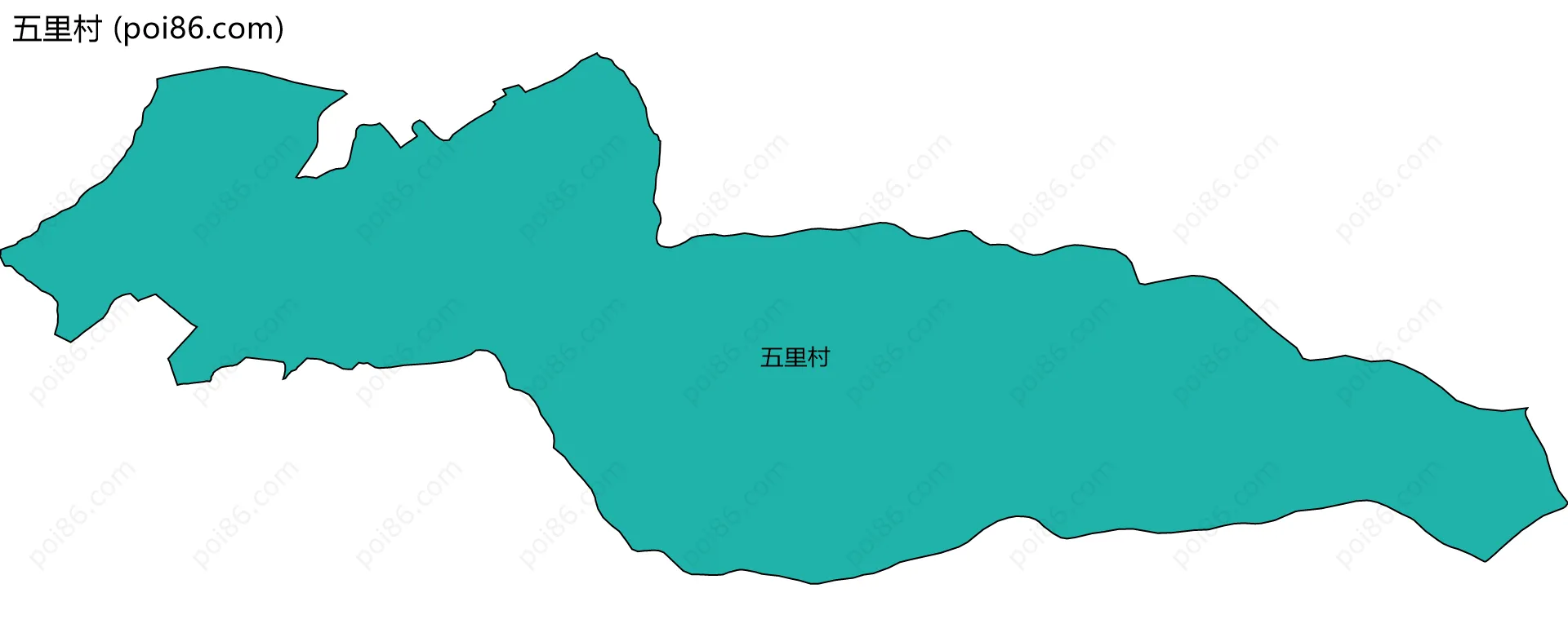 五里村边界地图