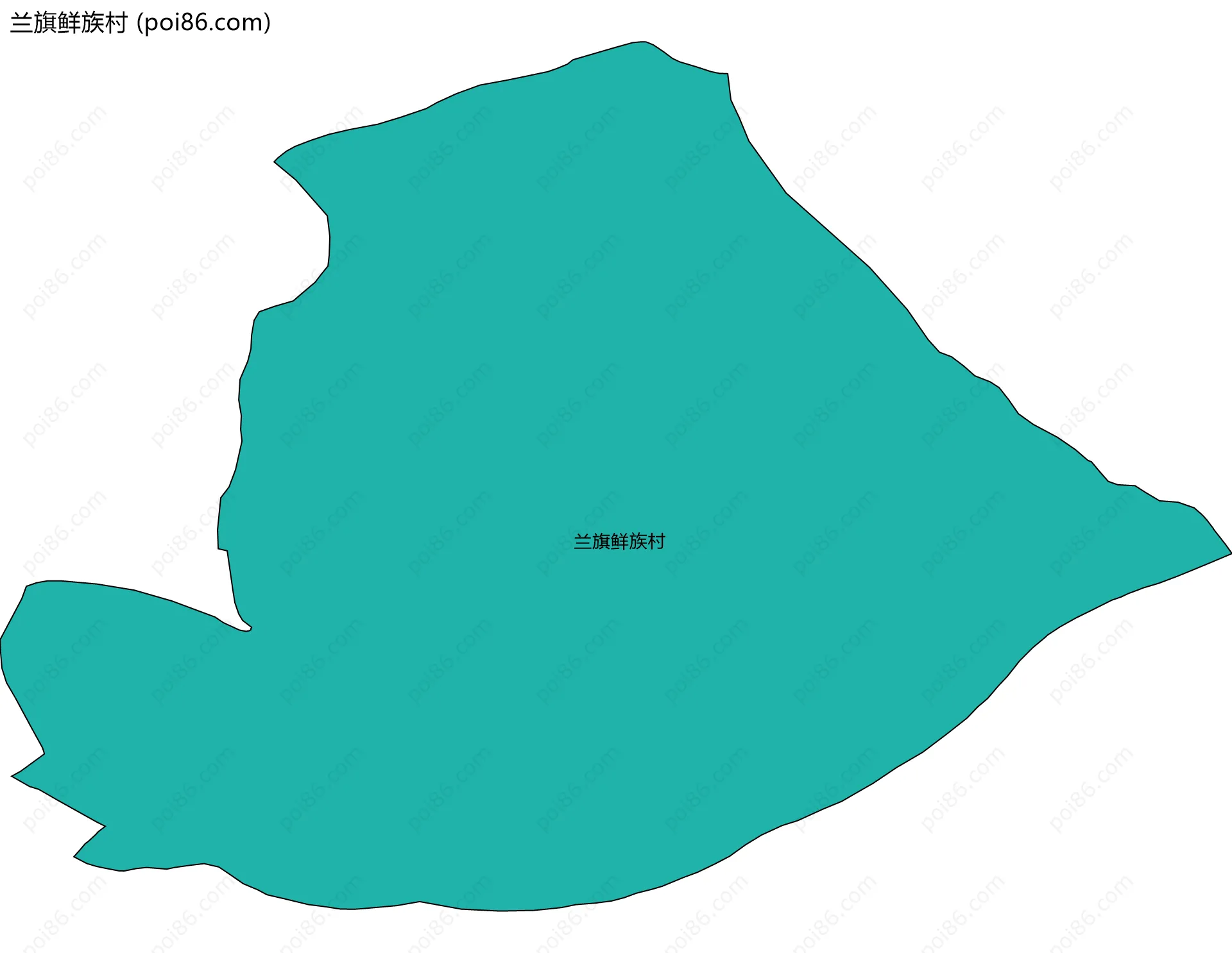 兰旗鲜族村边界地图