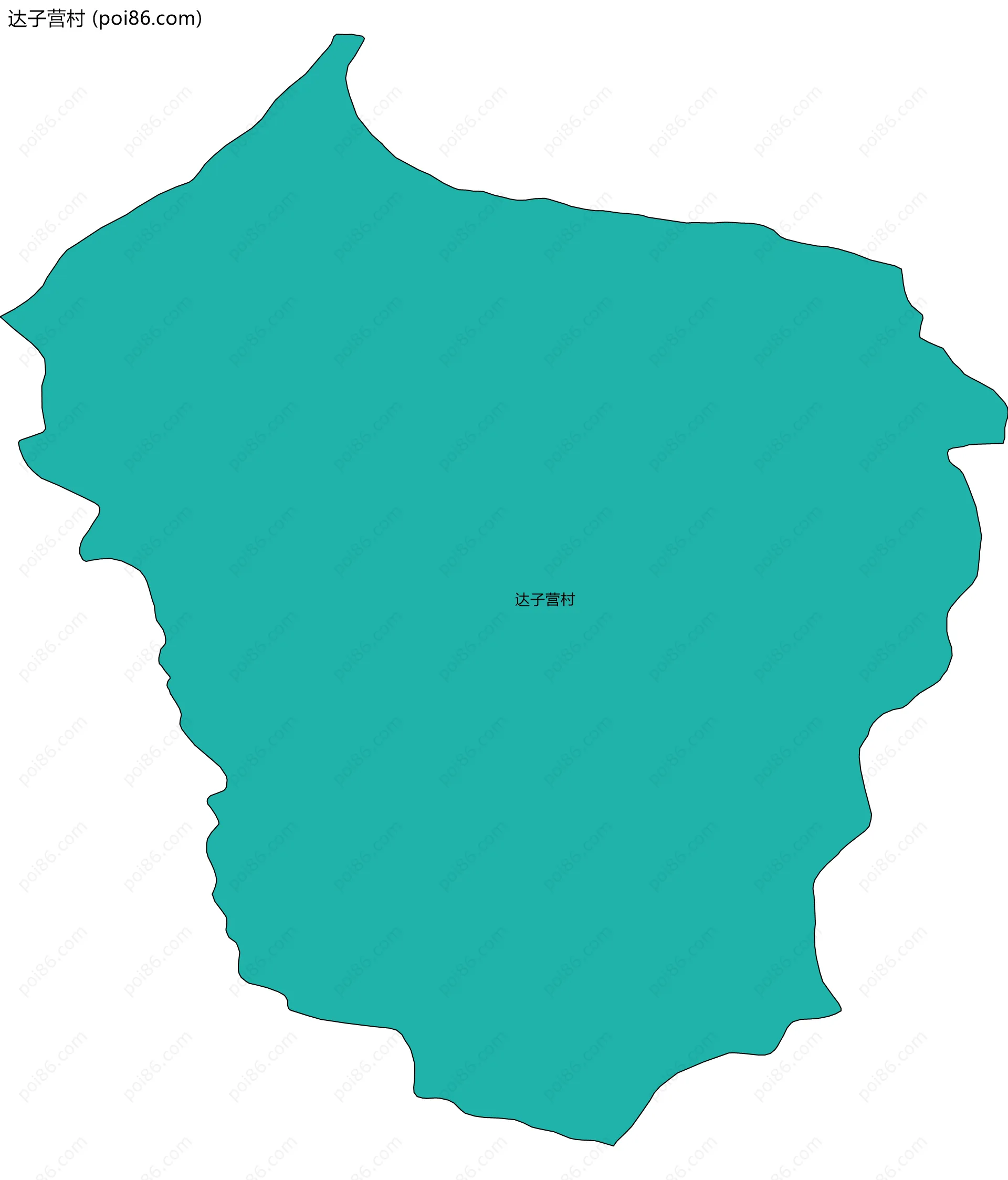 达子营村边界地图