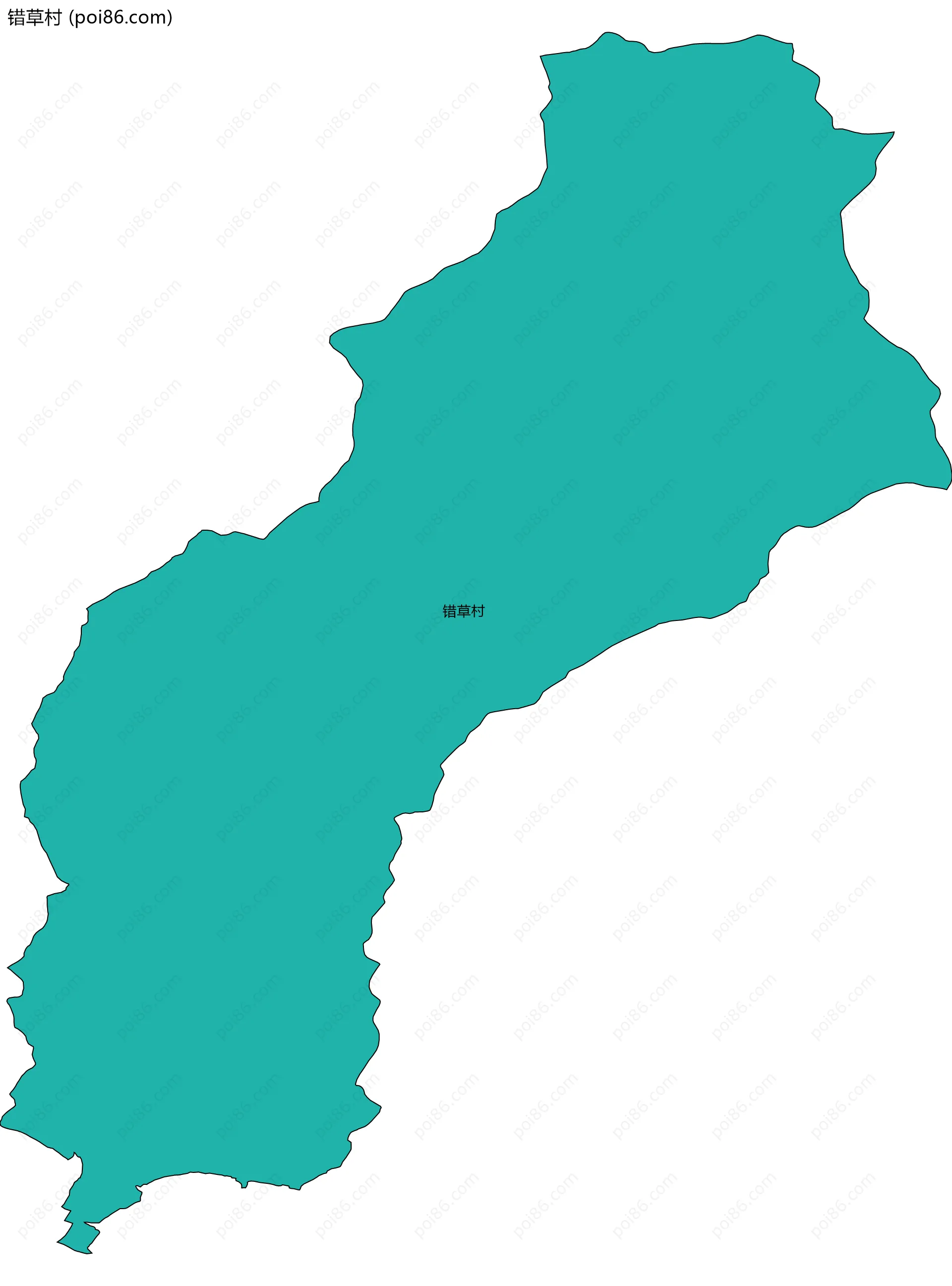 错草村边界地图