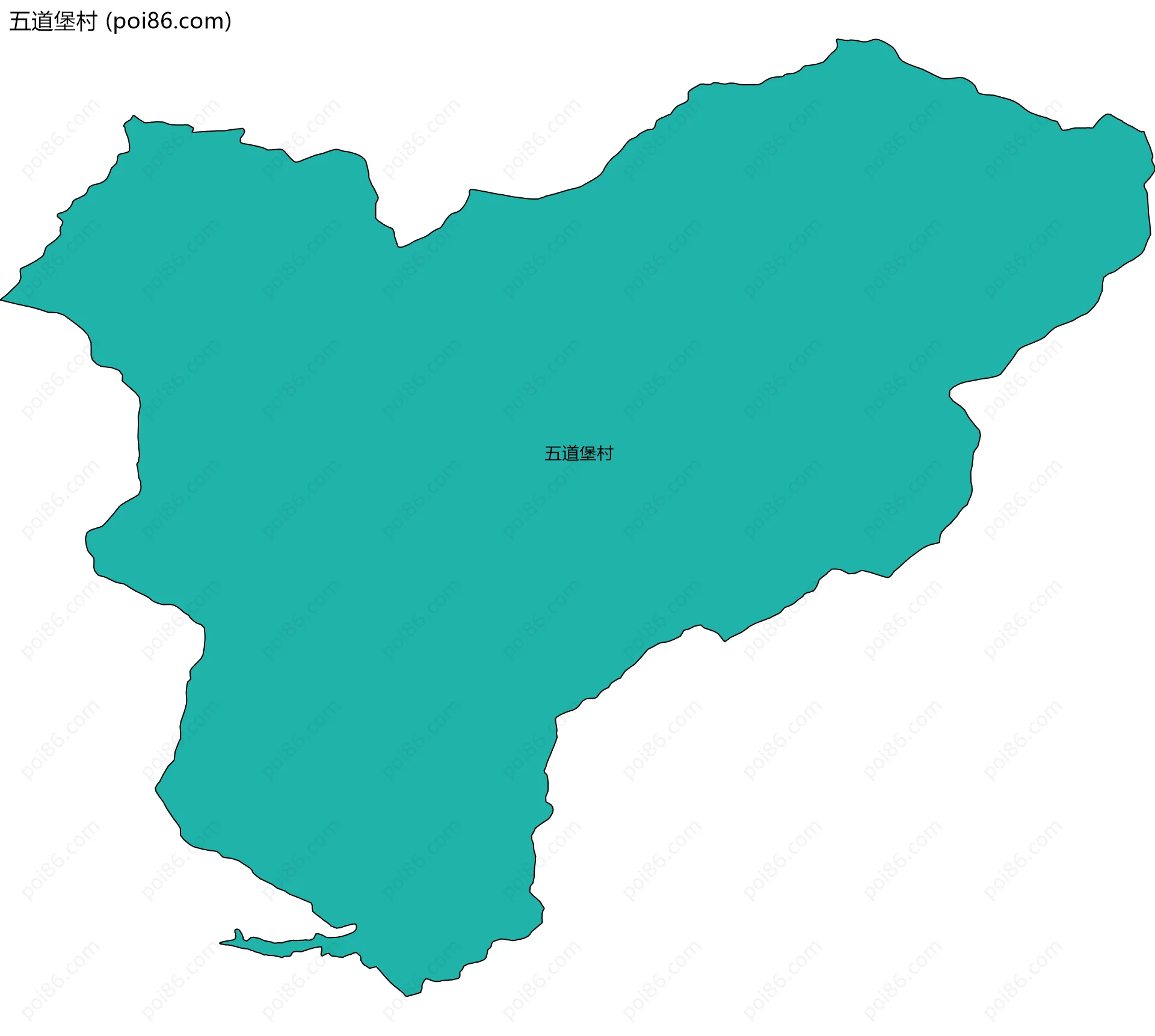 五道堡村边界地图