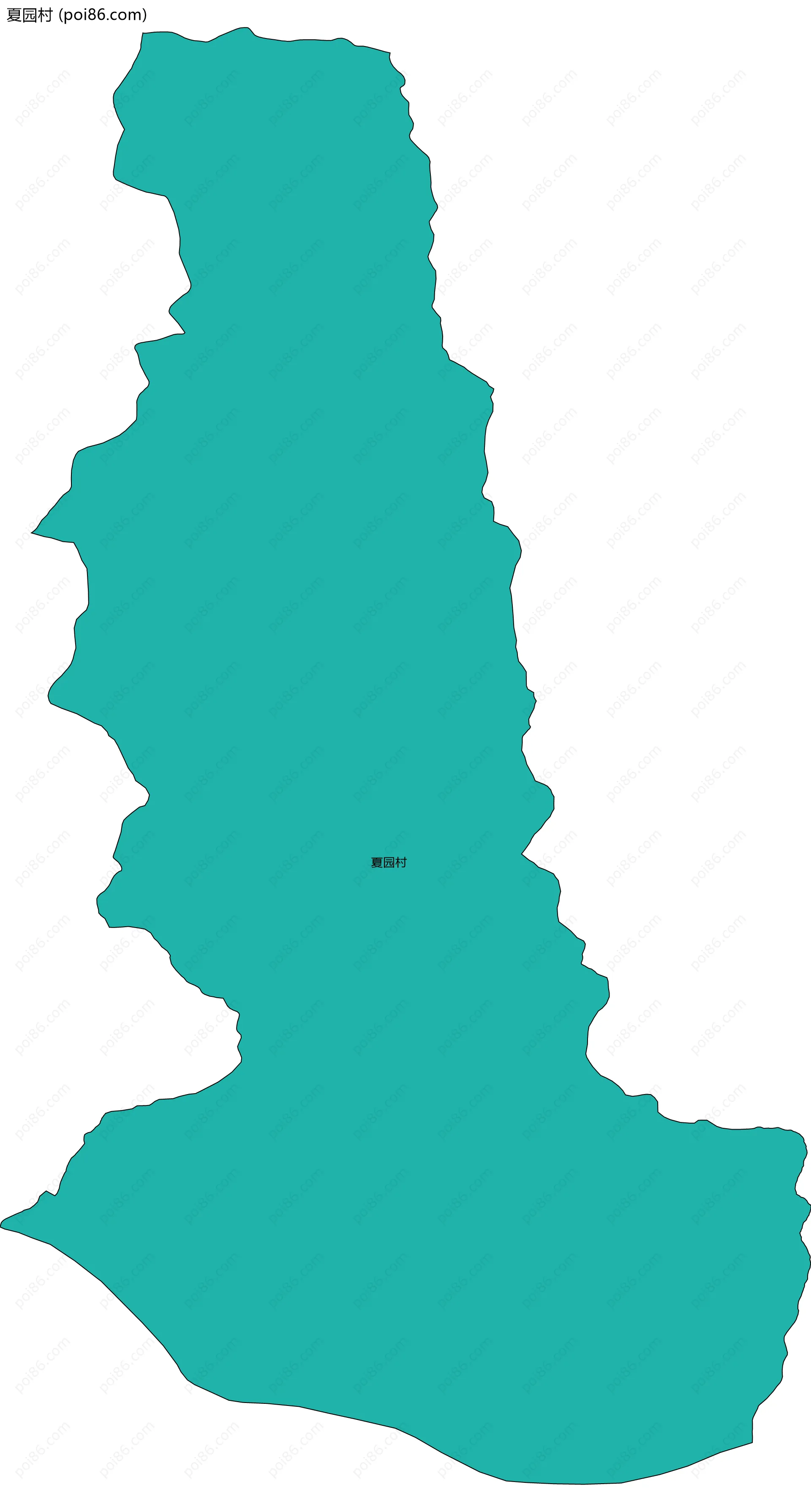 夏园村边界地图