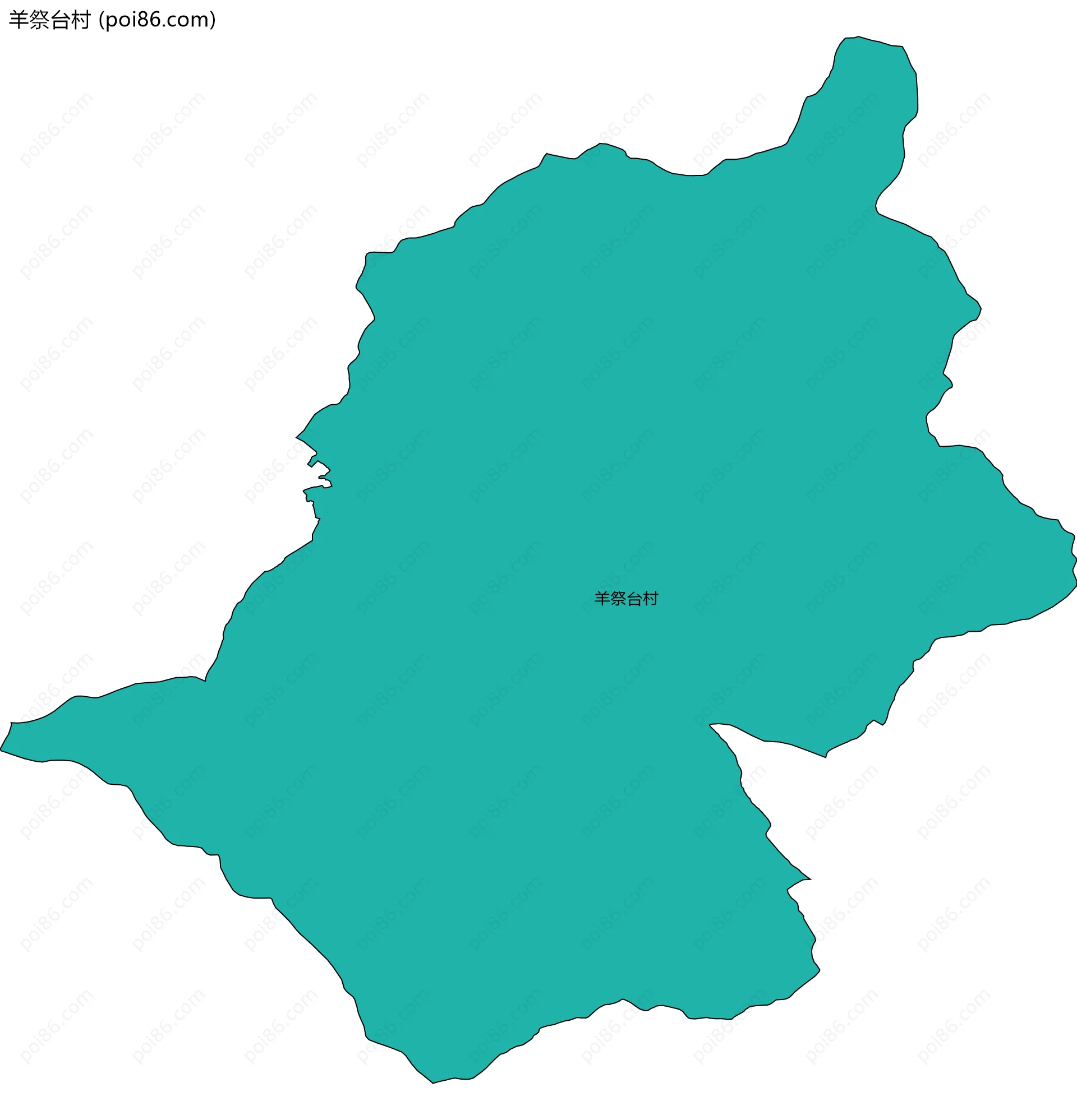 羊祭台村边界地图