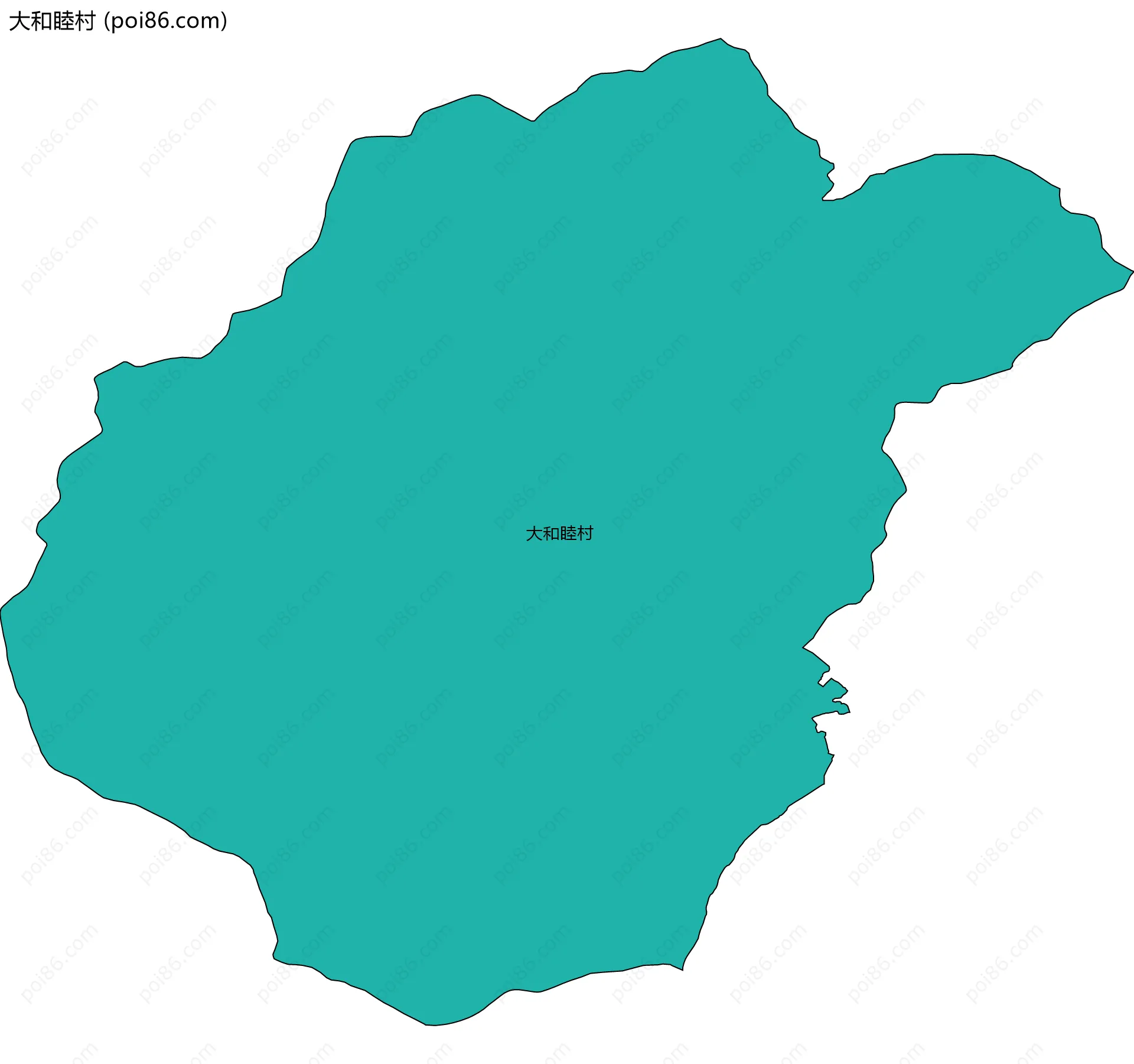 大和睦村边界地图