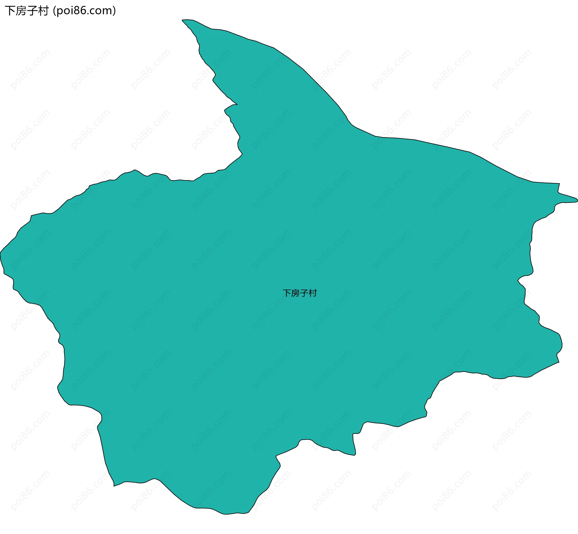 下房子村边界地图