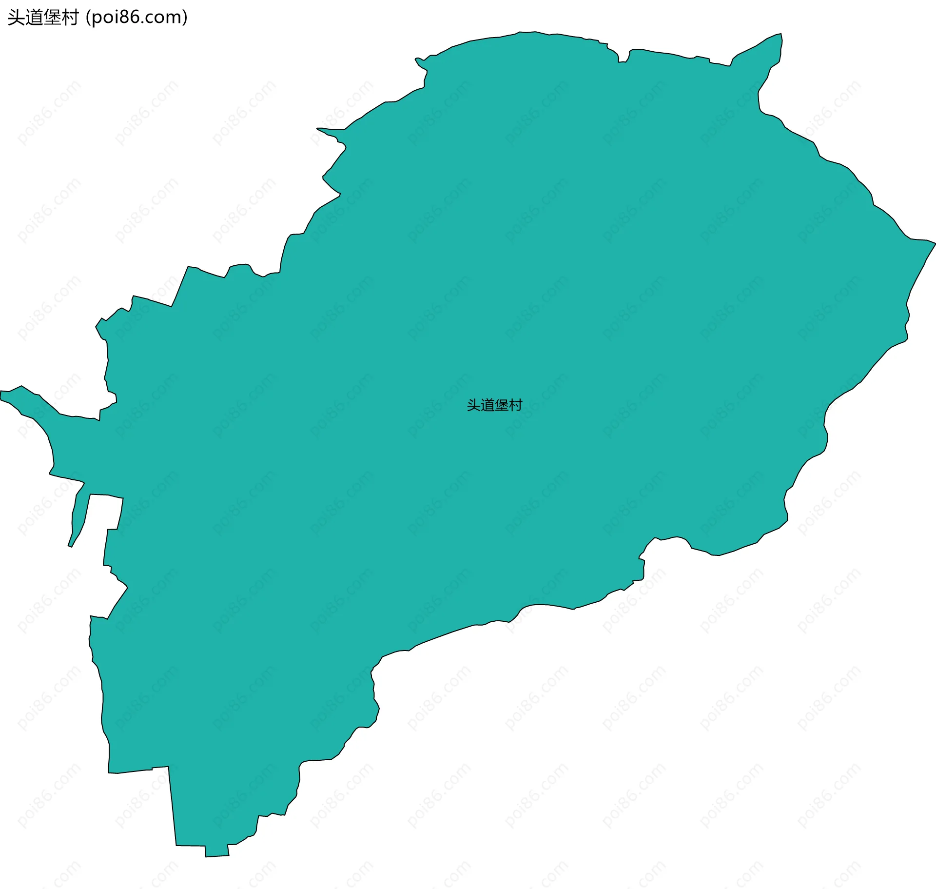 头道堡村边界地图