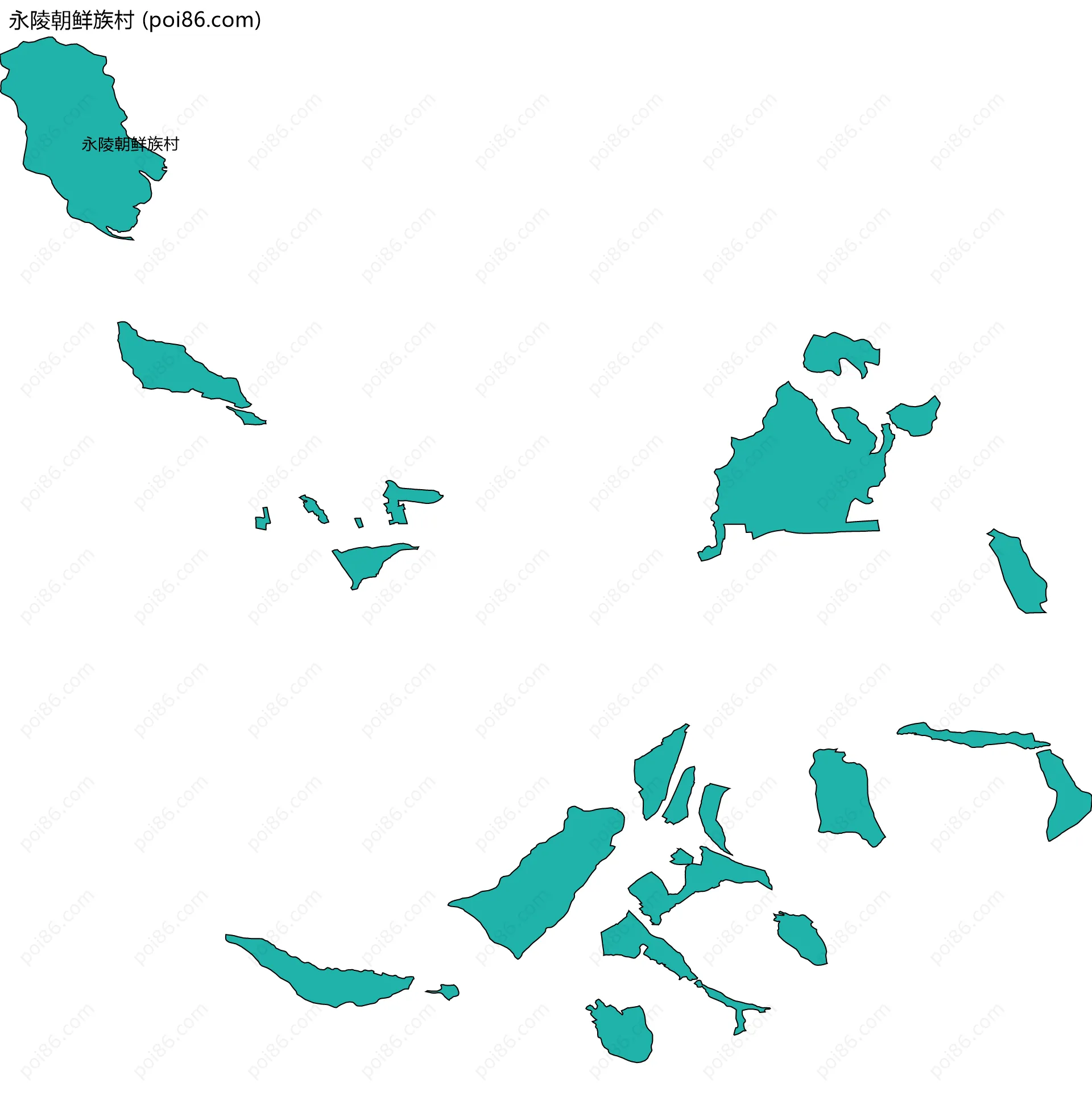 永陵朝鲜族村边界地图