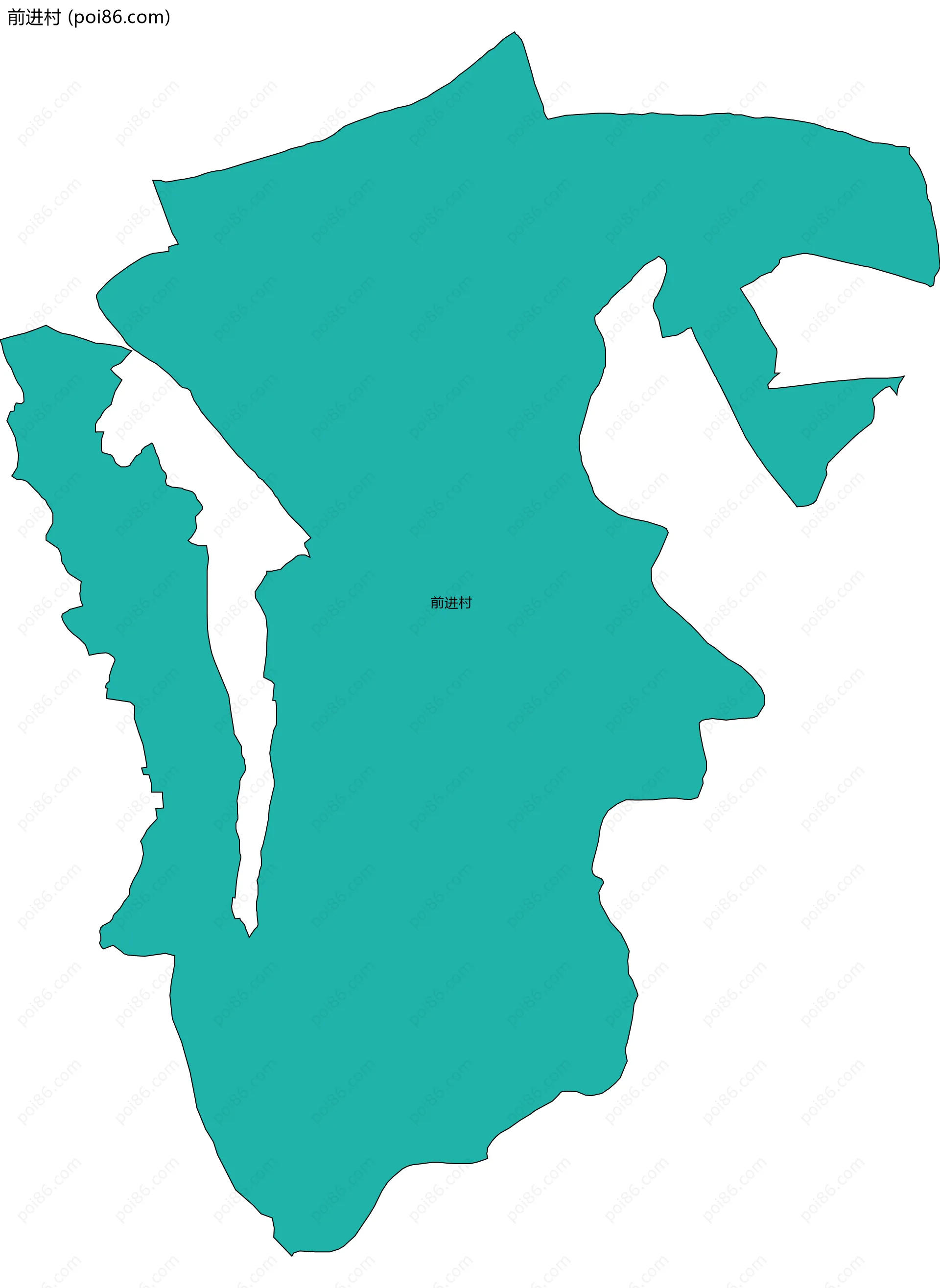 前进村边界地图