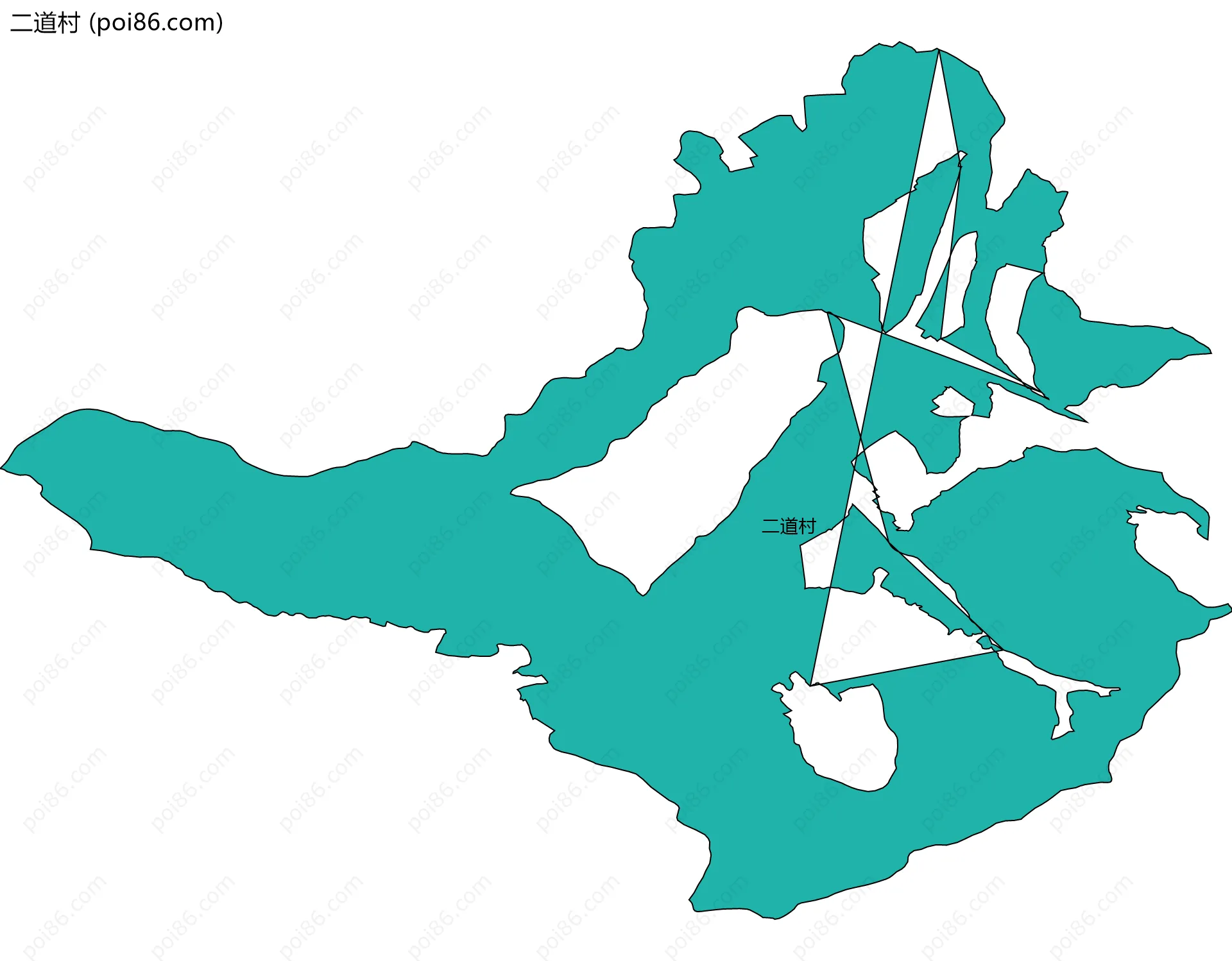 二道村边界地图