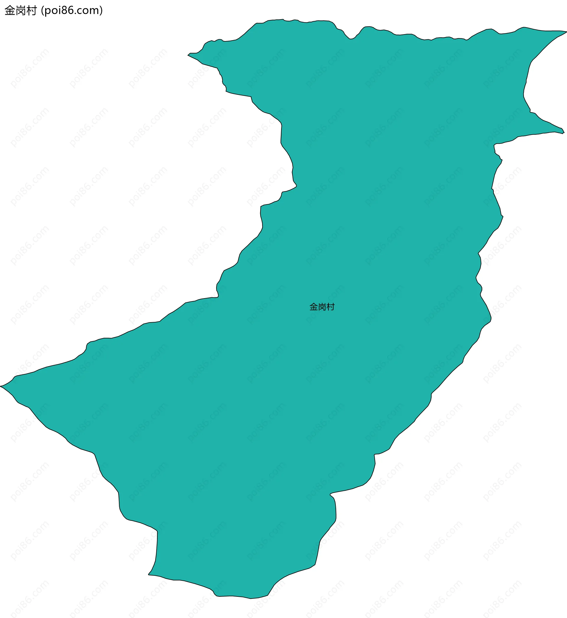 金岗村边界地图