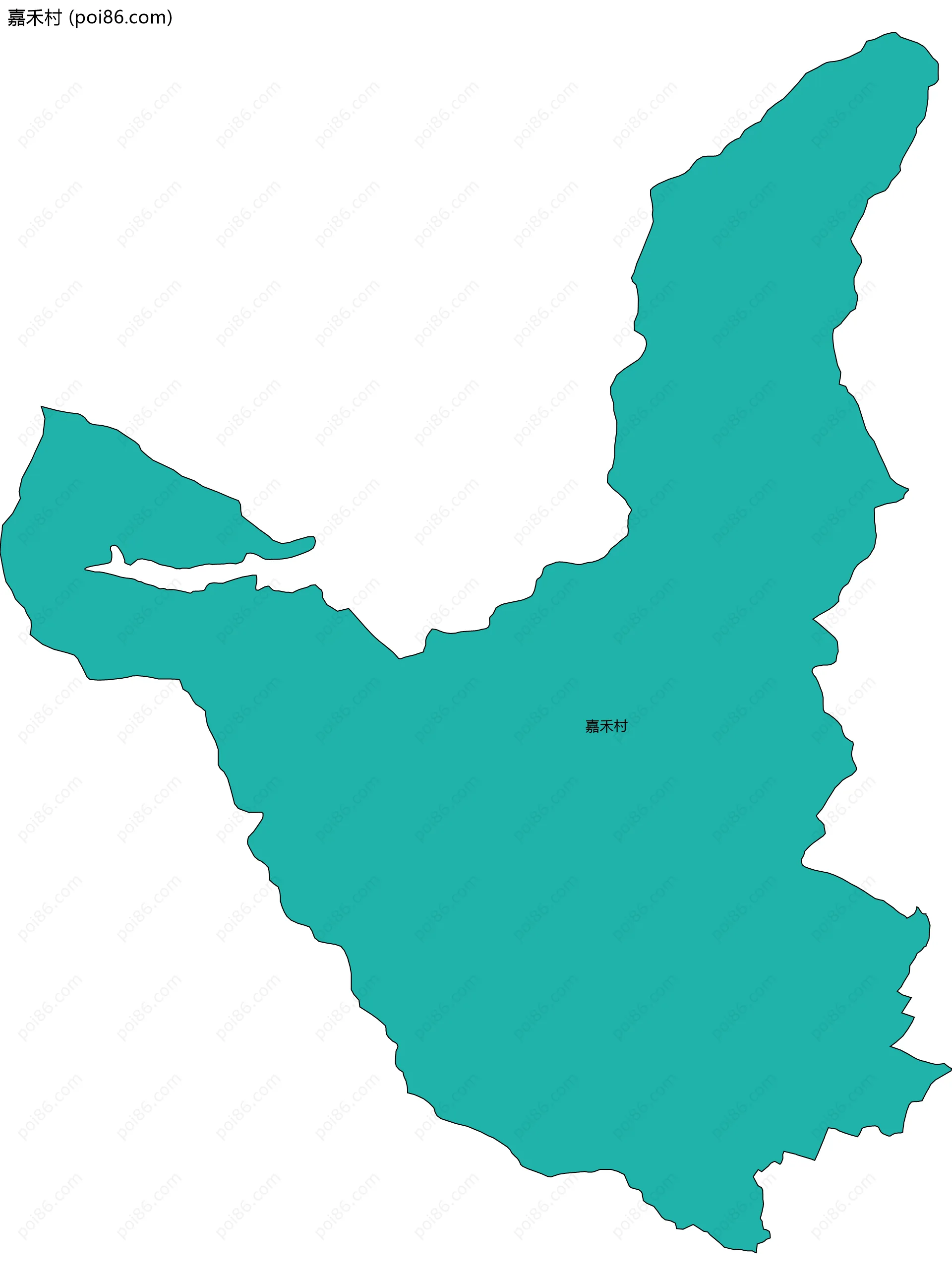 嘉禾村边界地图