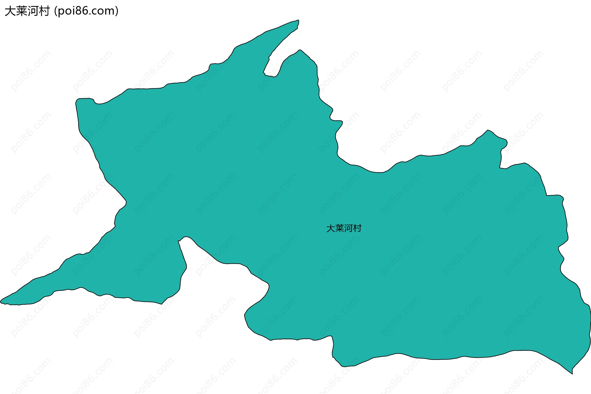 大莱河村边界地图