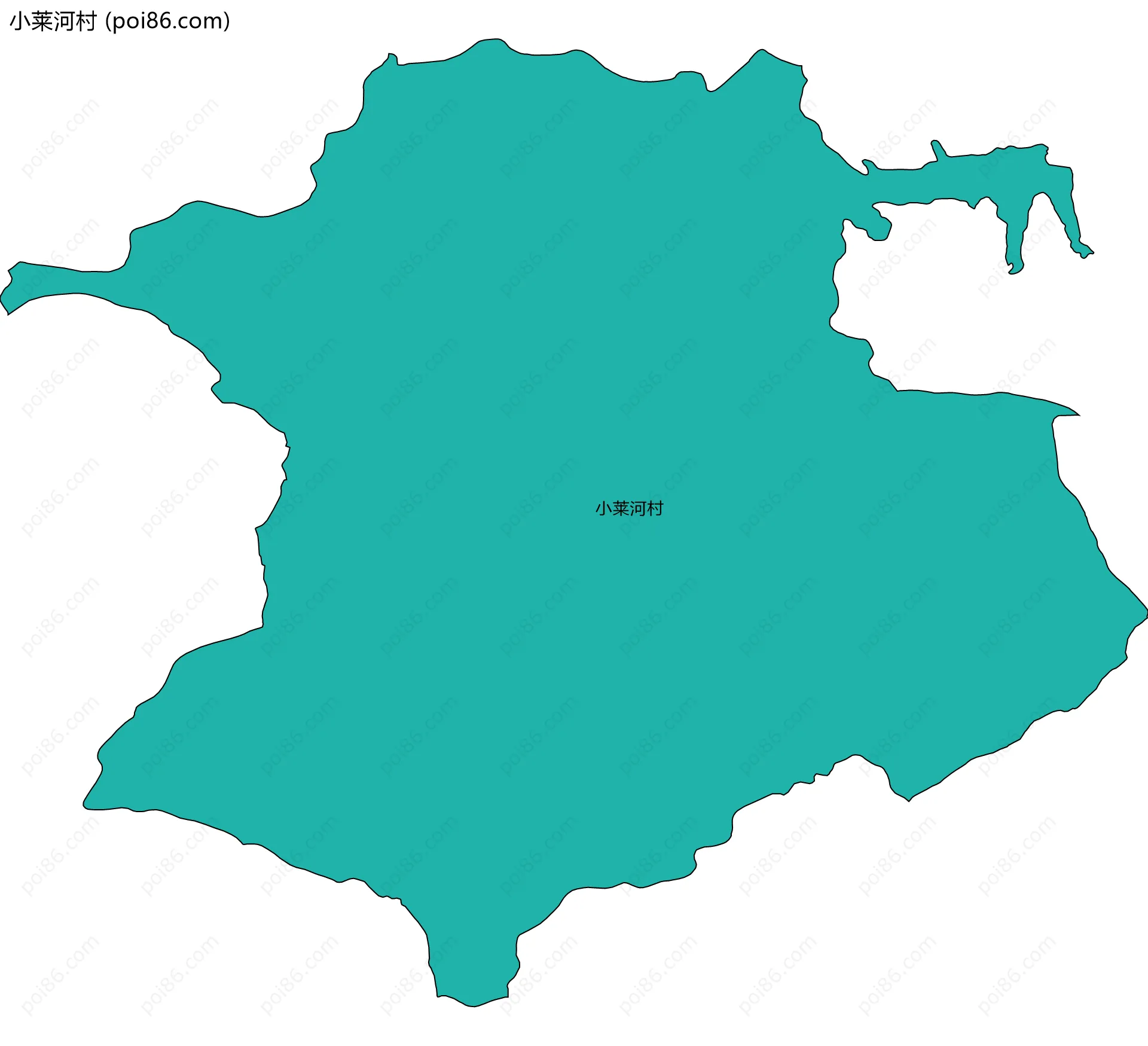 小莱河村边界地图