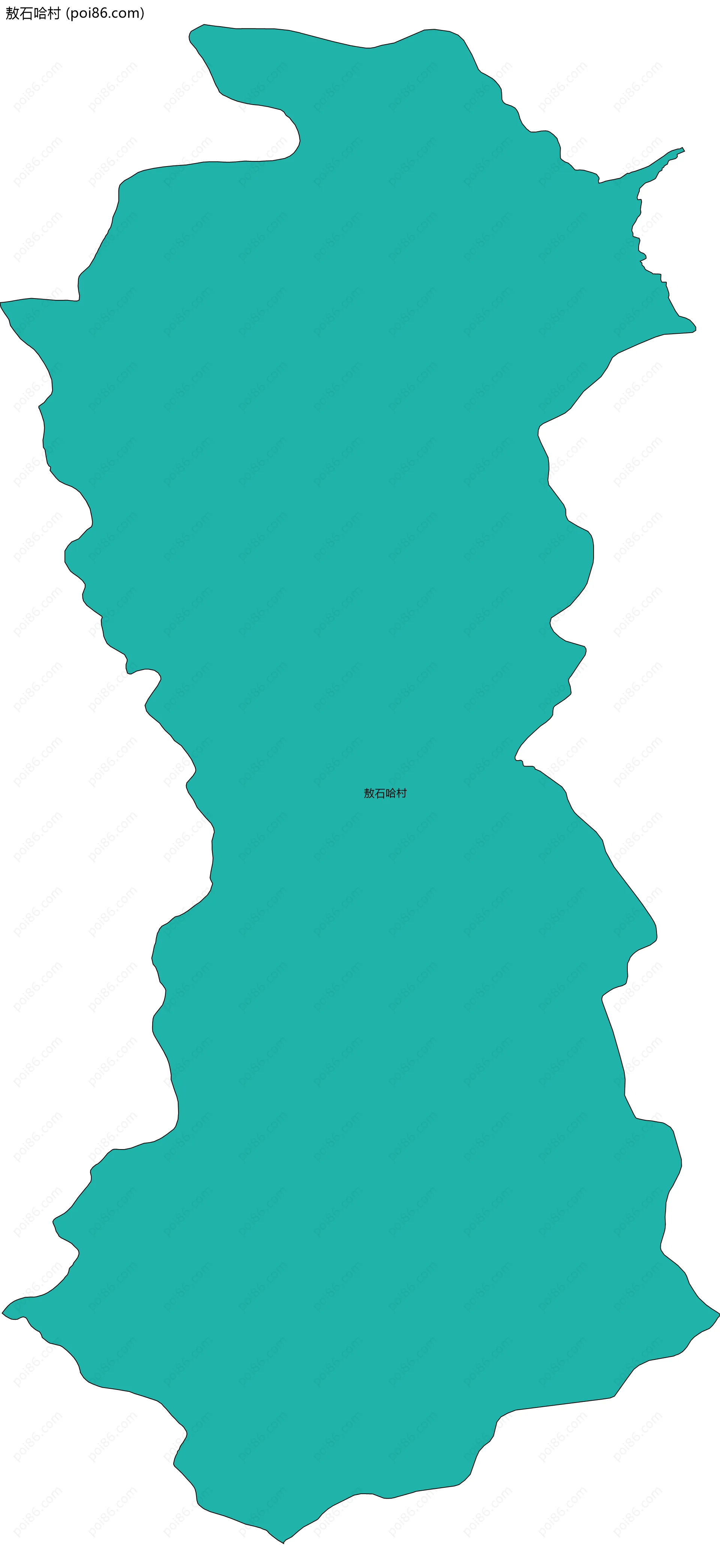 敖石哈村边界地图