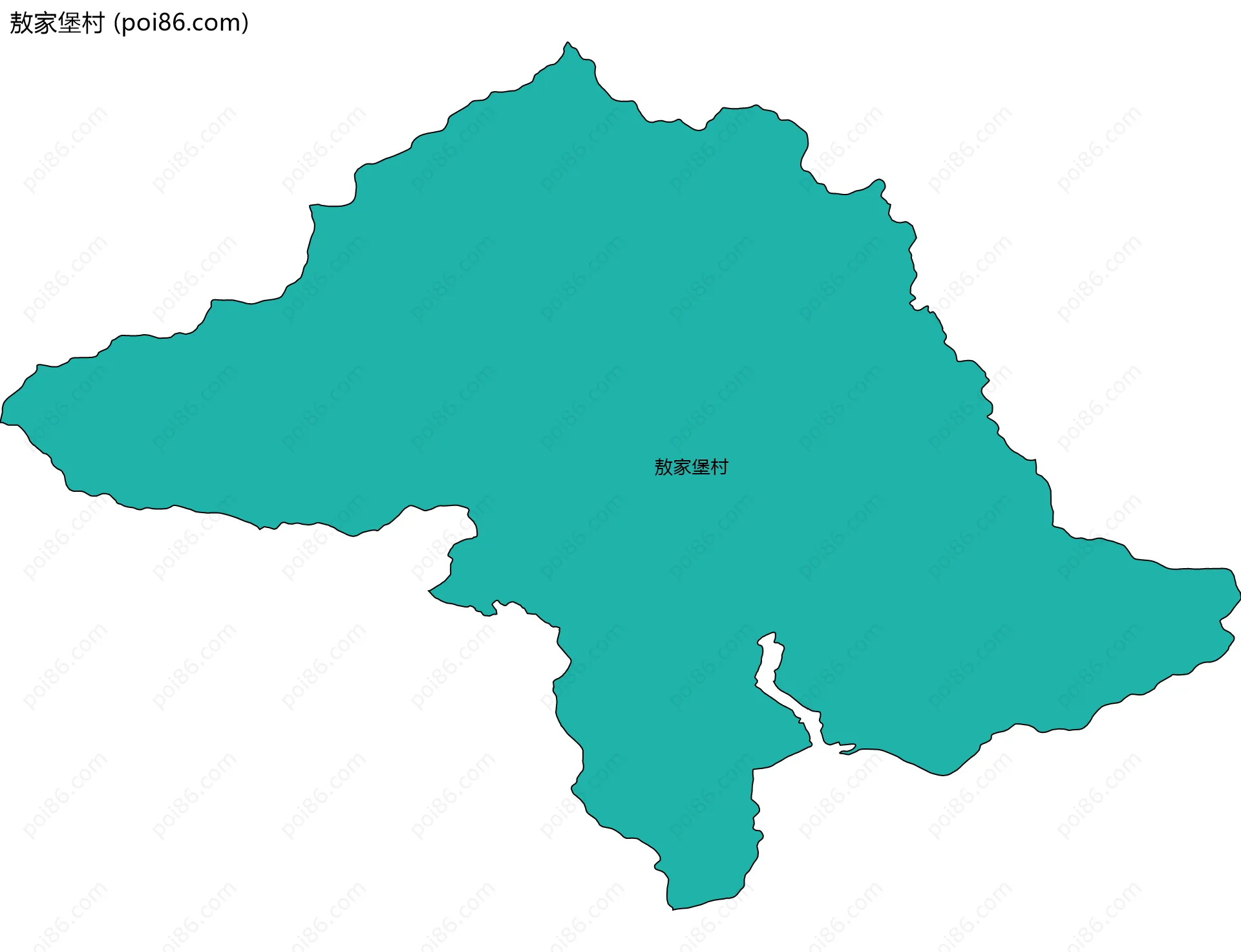 敖家堡村边界地图