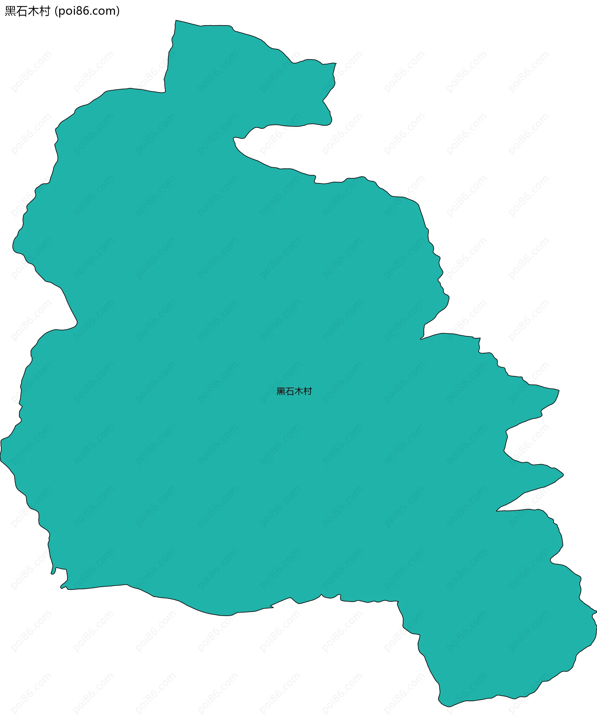 黑石木村边界地图