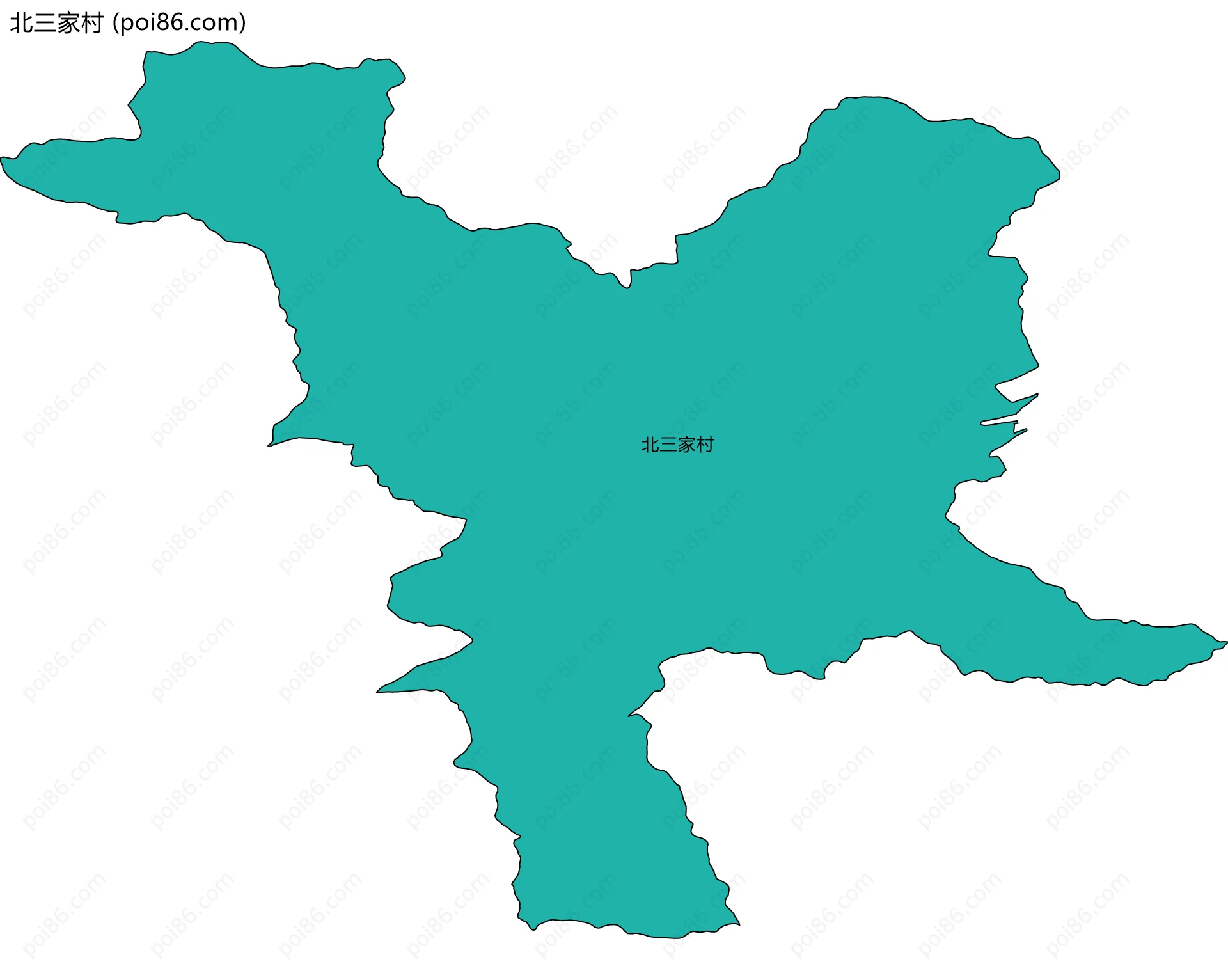 北三家村边界地图