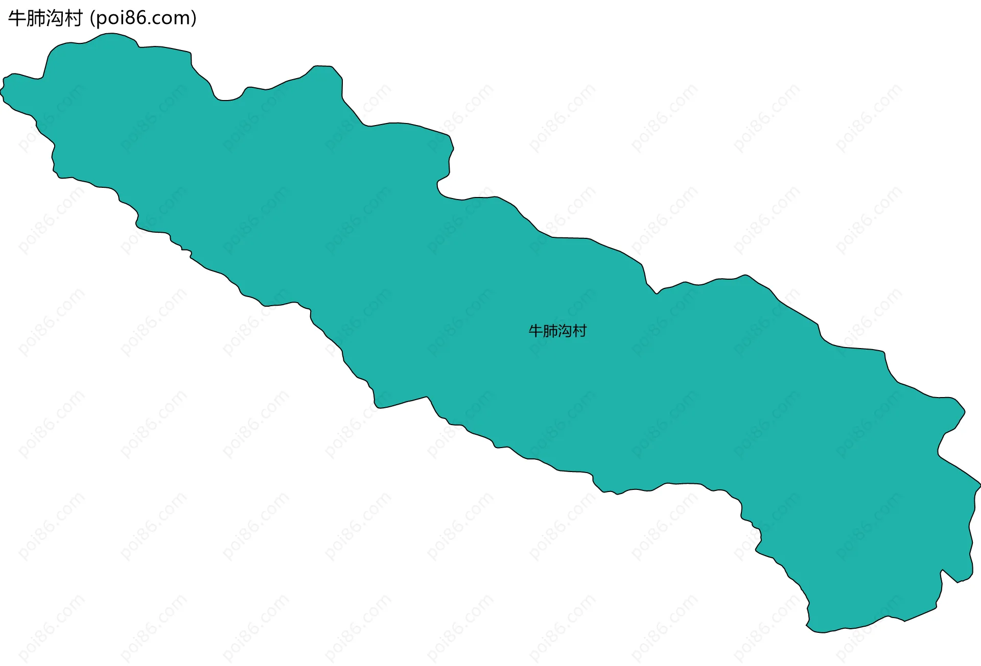 牛肺沟村边界地图