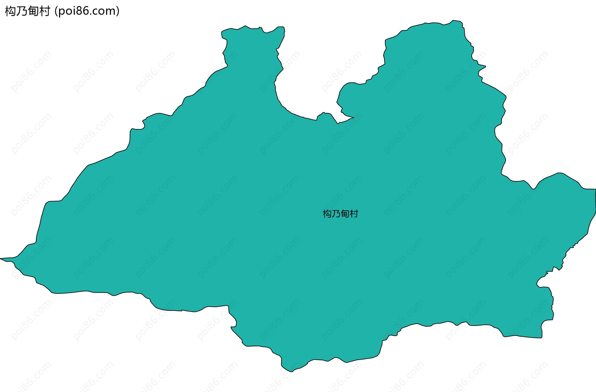 构乃甸村边界地图