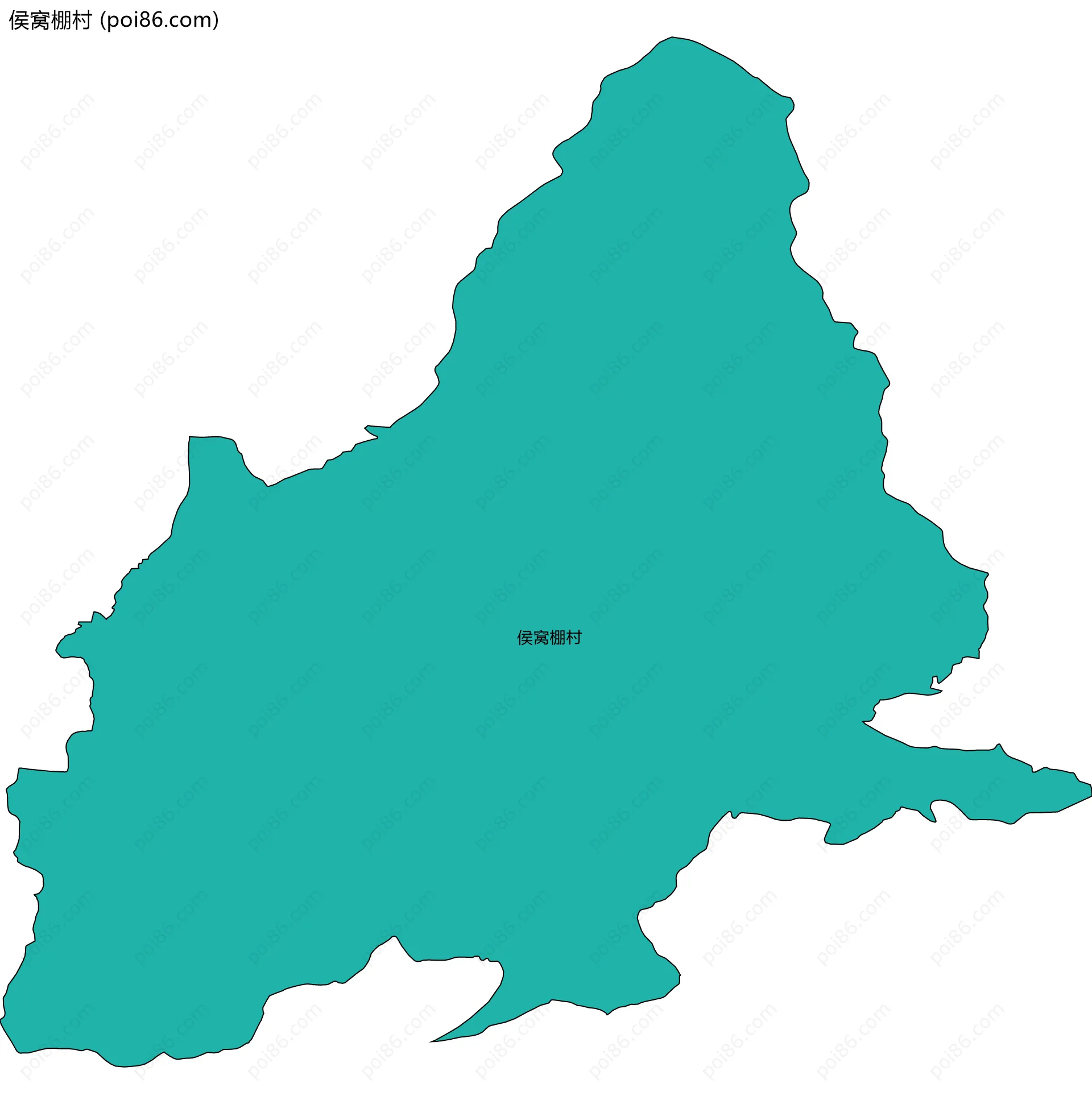 侯窝棚村边界地图