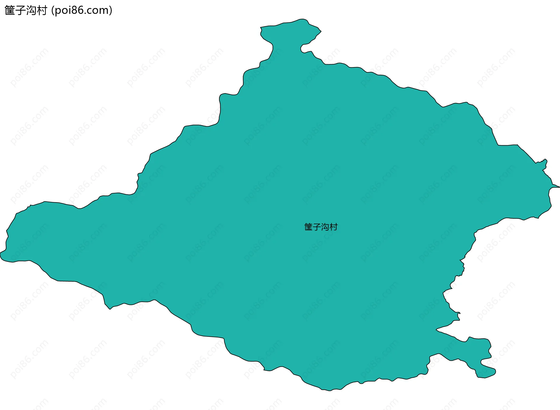 筐子沟村边界地图